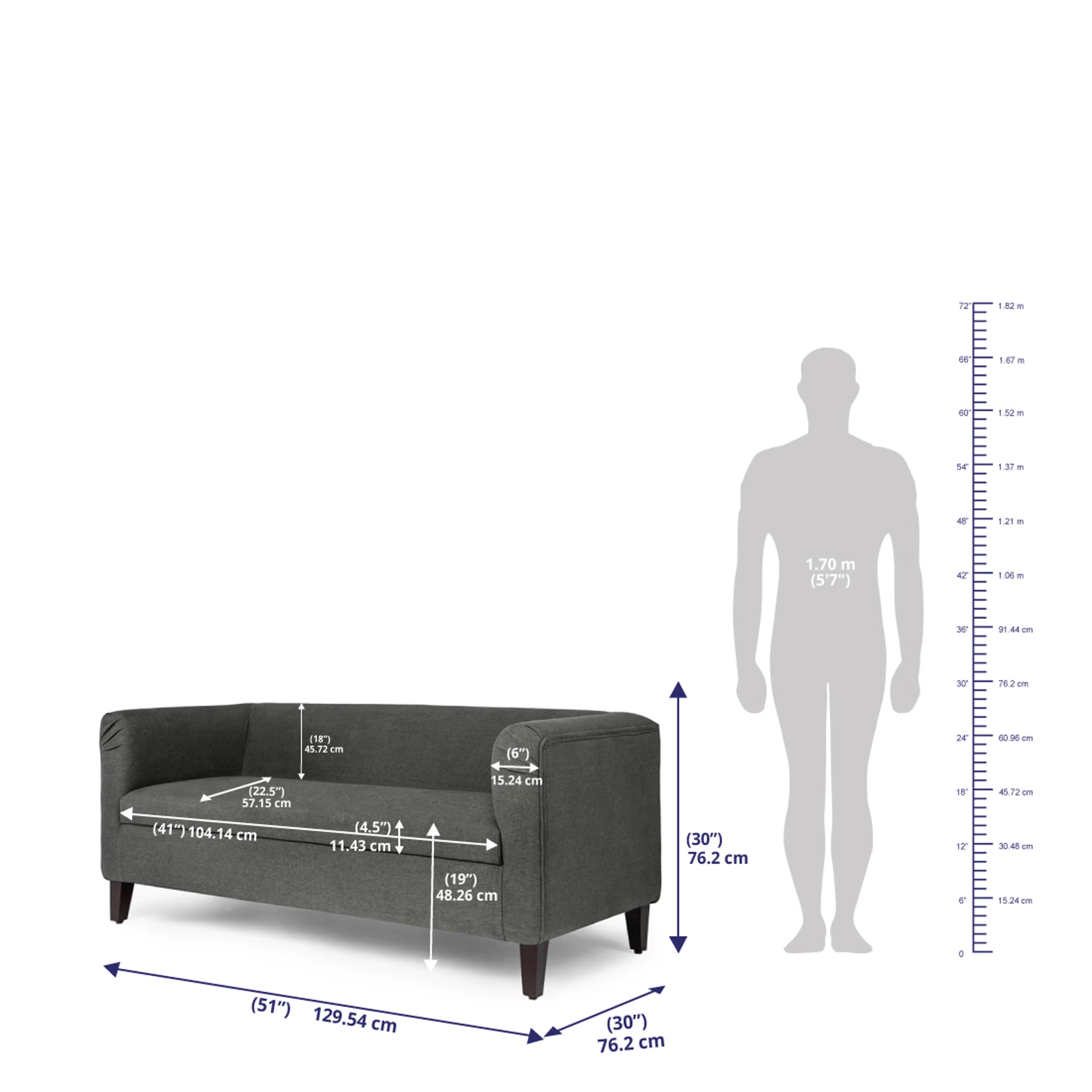 Wakefit Miami Sofa - 3+2+1 Seater - Ash Grey Regular, 3 Seater + 2 Seater + 1 Seater, Ash Grey 18 Wakefit Miami Sofa - 3+2+1 Seater - Ash Grey Regular, 3 Seater + 2 Seater + 1 Seater, Ash Grey