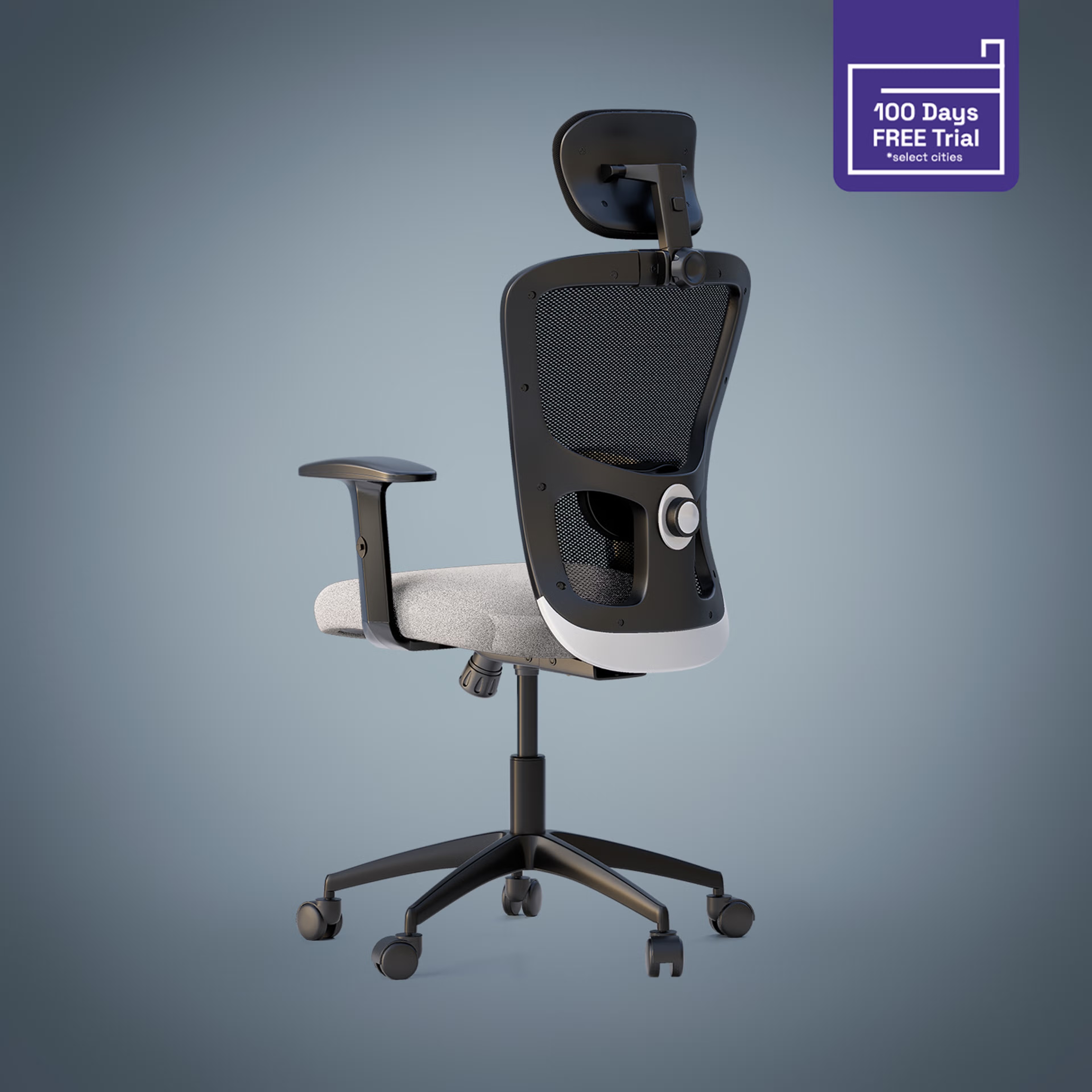 Albus Prime Highback Class 4 Gaslift Nylon Base with Soft PU Pad Single Lock Ergonomic Office Chair Black and Grey - 2025 2025 Edition, Black & Grey, Single Lock, Nylon Base, High Back
