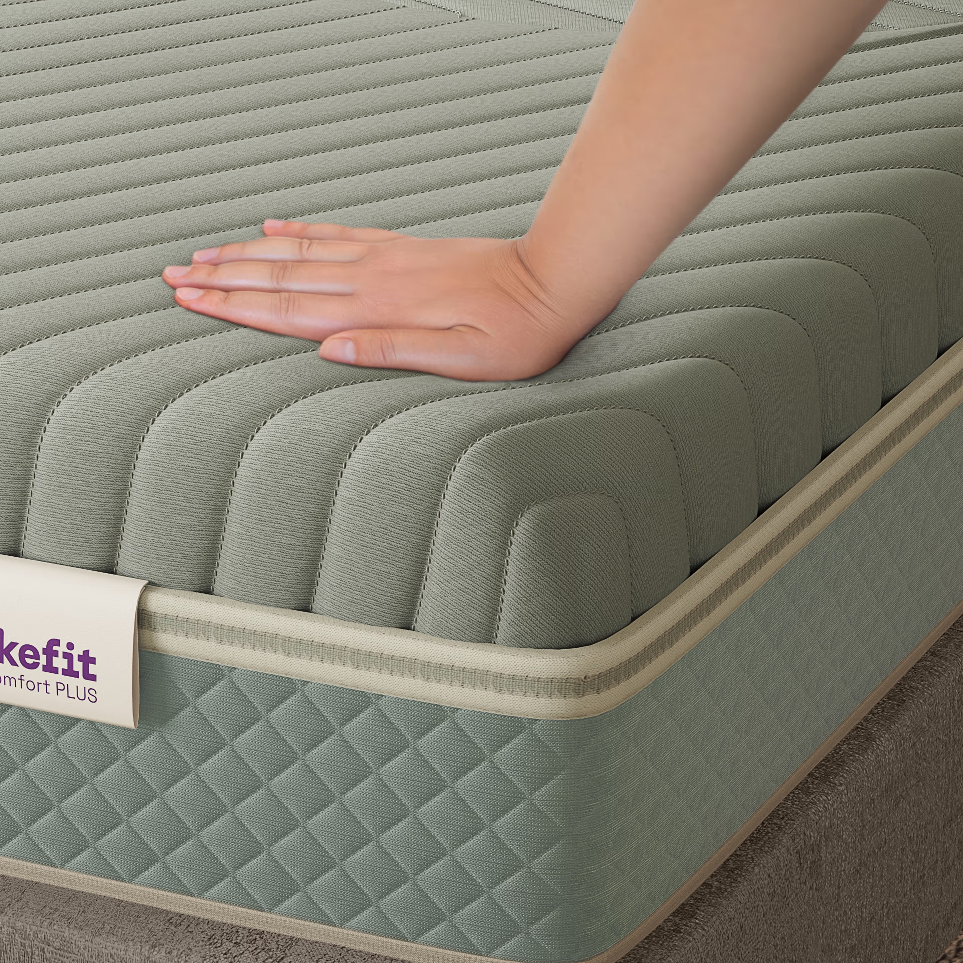 Home 44 Wakefit Natura PureSleep Latex Mattress Custom - 84" x 78" x 8" - 2.13m x 1.98m x 20.3cm