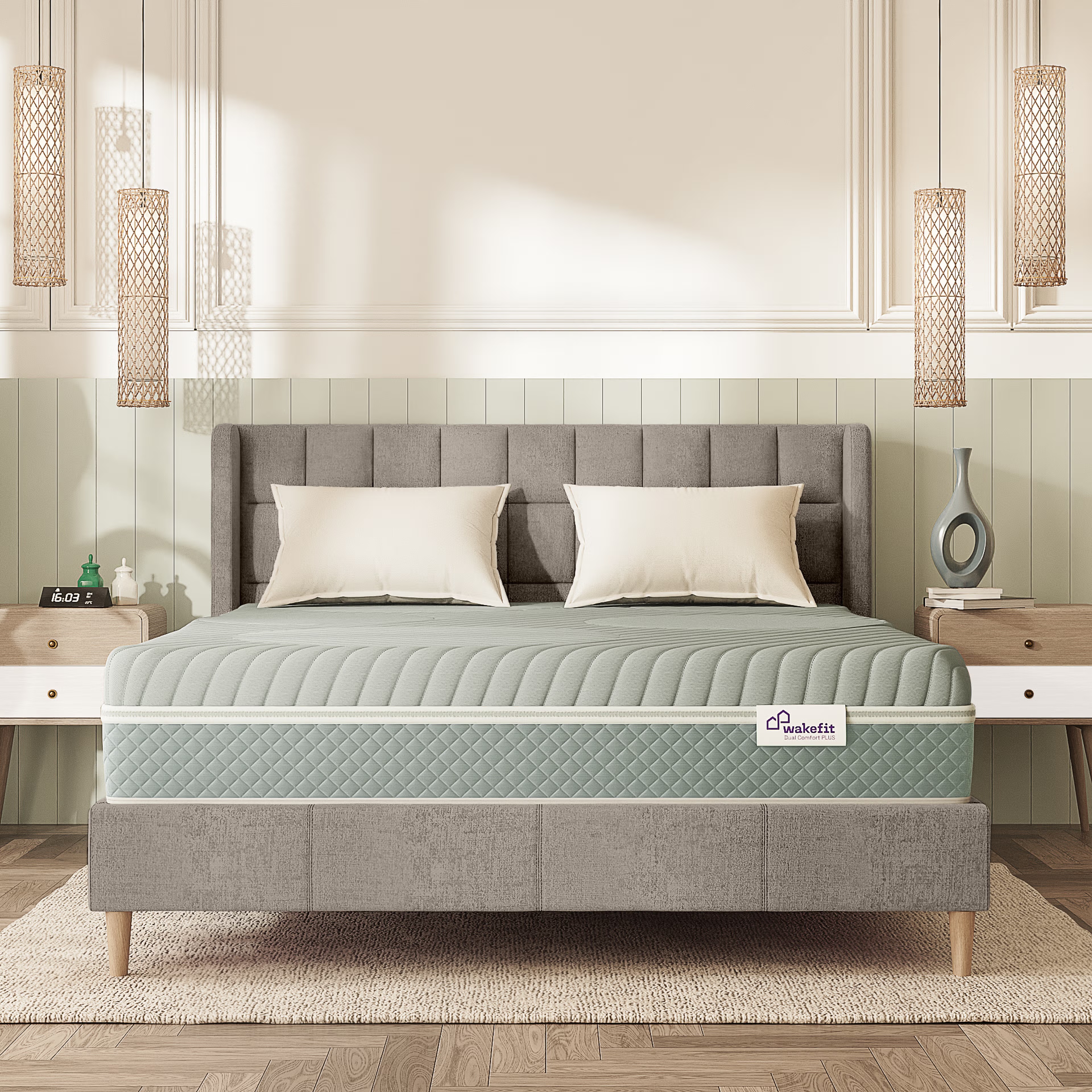 Wakefit Natura PureSleep Latex Mattress Custom - 96" x 60" x 6" - 2.44m x 1.52m x 15.2cm