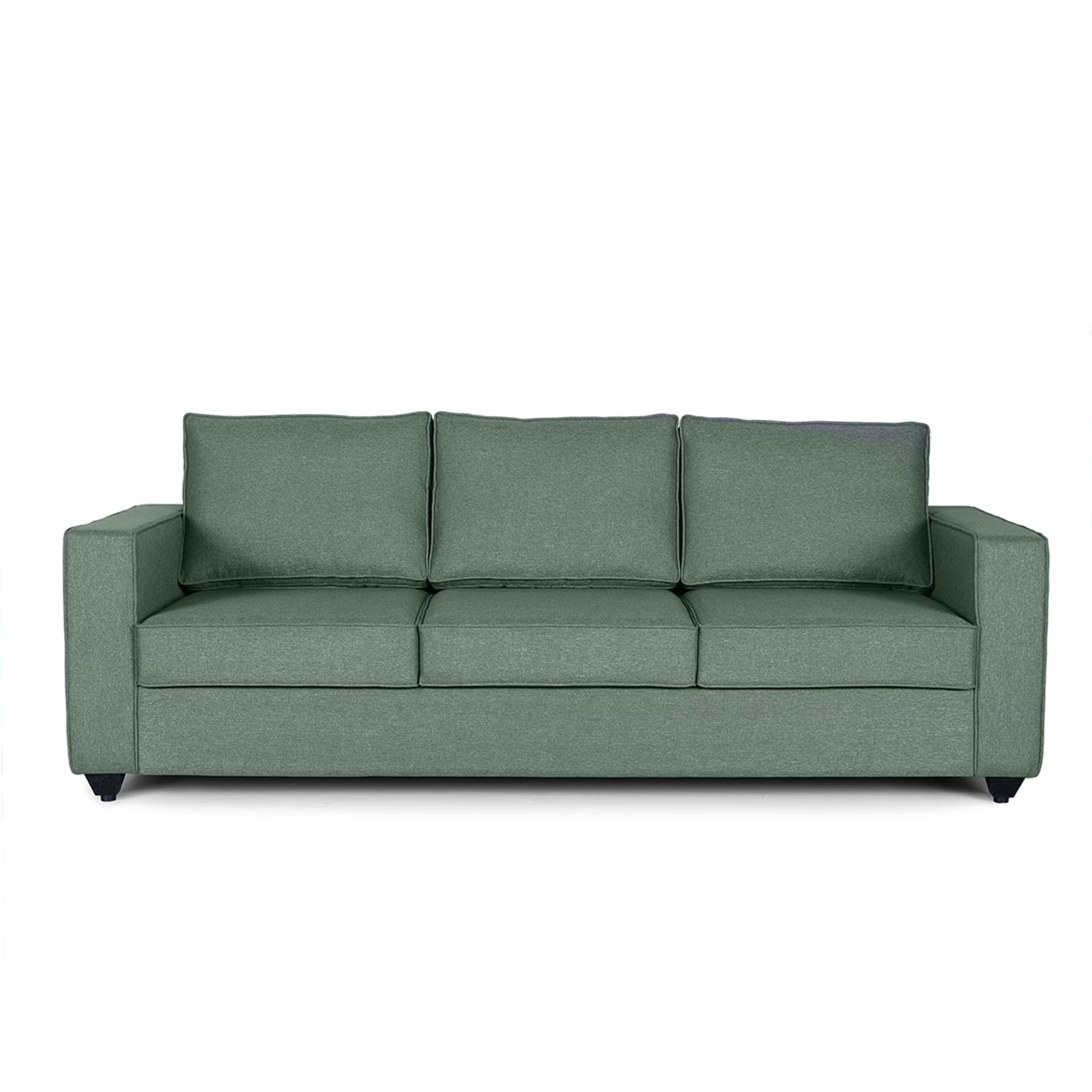 Home 34 Wakefit Napper Mini Sofa - 3 Seater Omega Green Regular, Three Seater, Omega Green