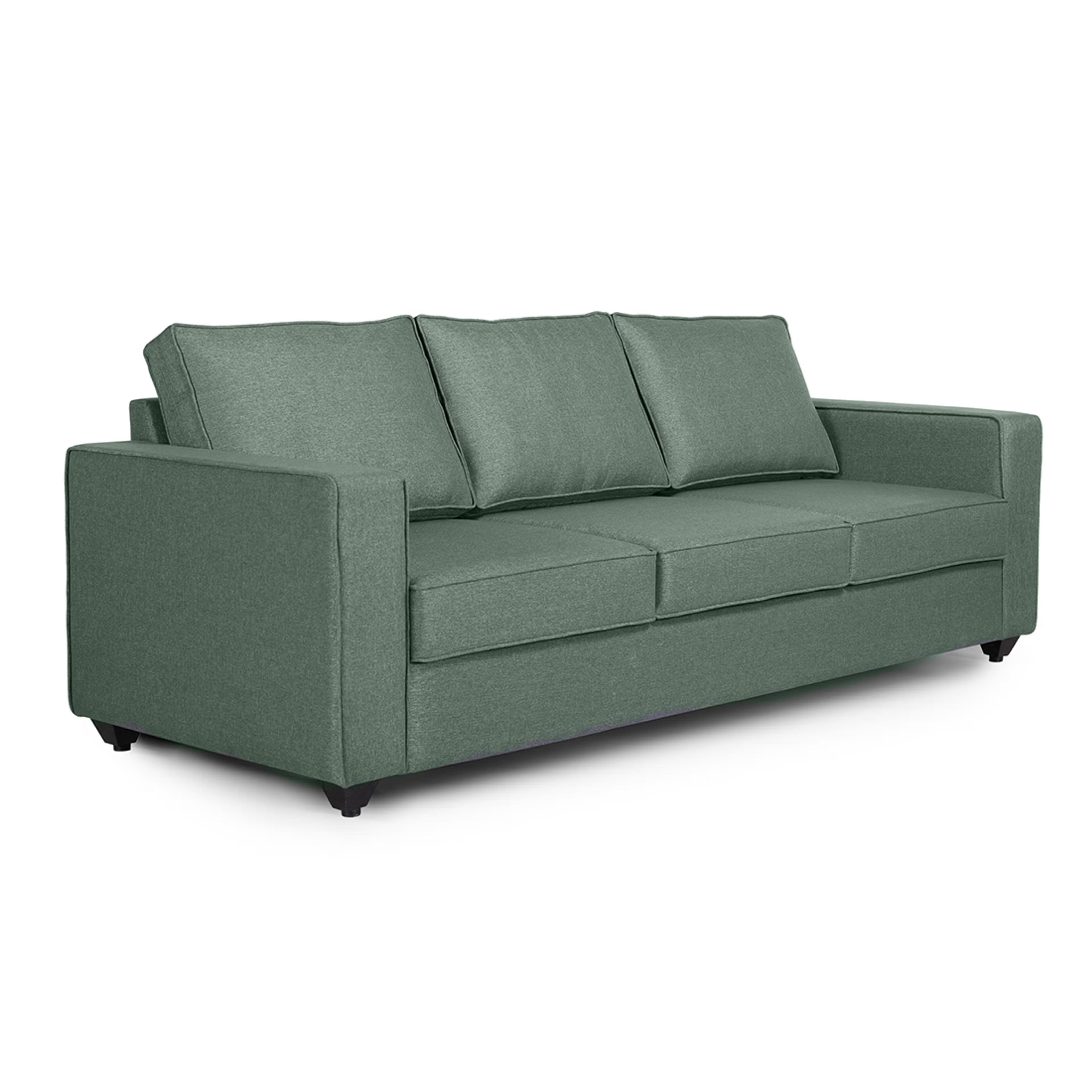 Home 36 Wakefit Napper Mini Sofa - 3 Seater Omega Green Regular, Three Seater, Omega Green