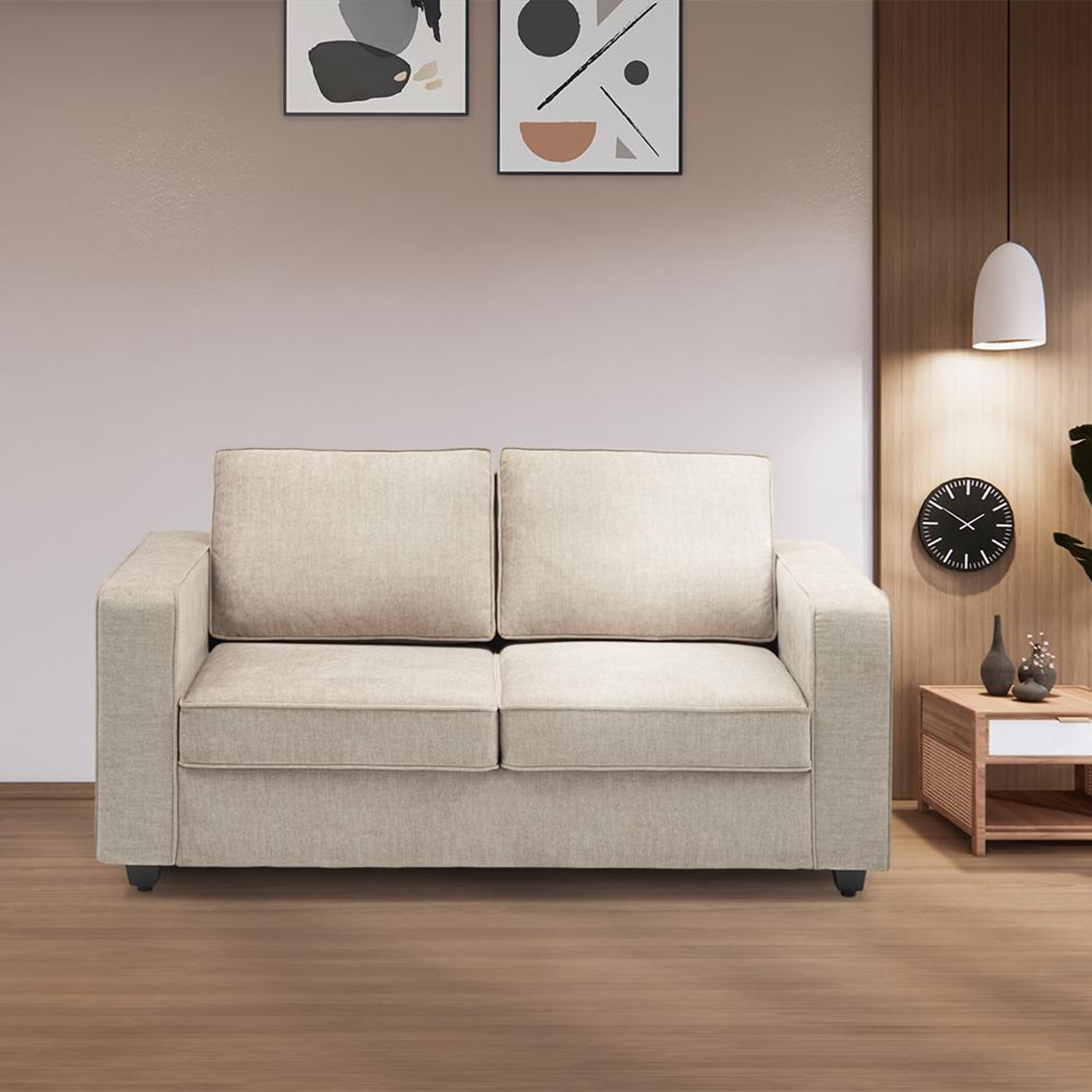 Home 33 Wakefit Napper Plus Sofa - Two Seater Regular, Two Seater, Beige