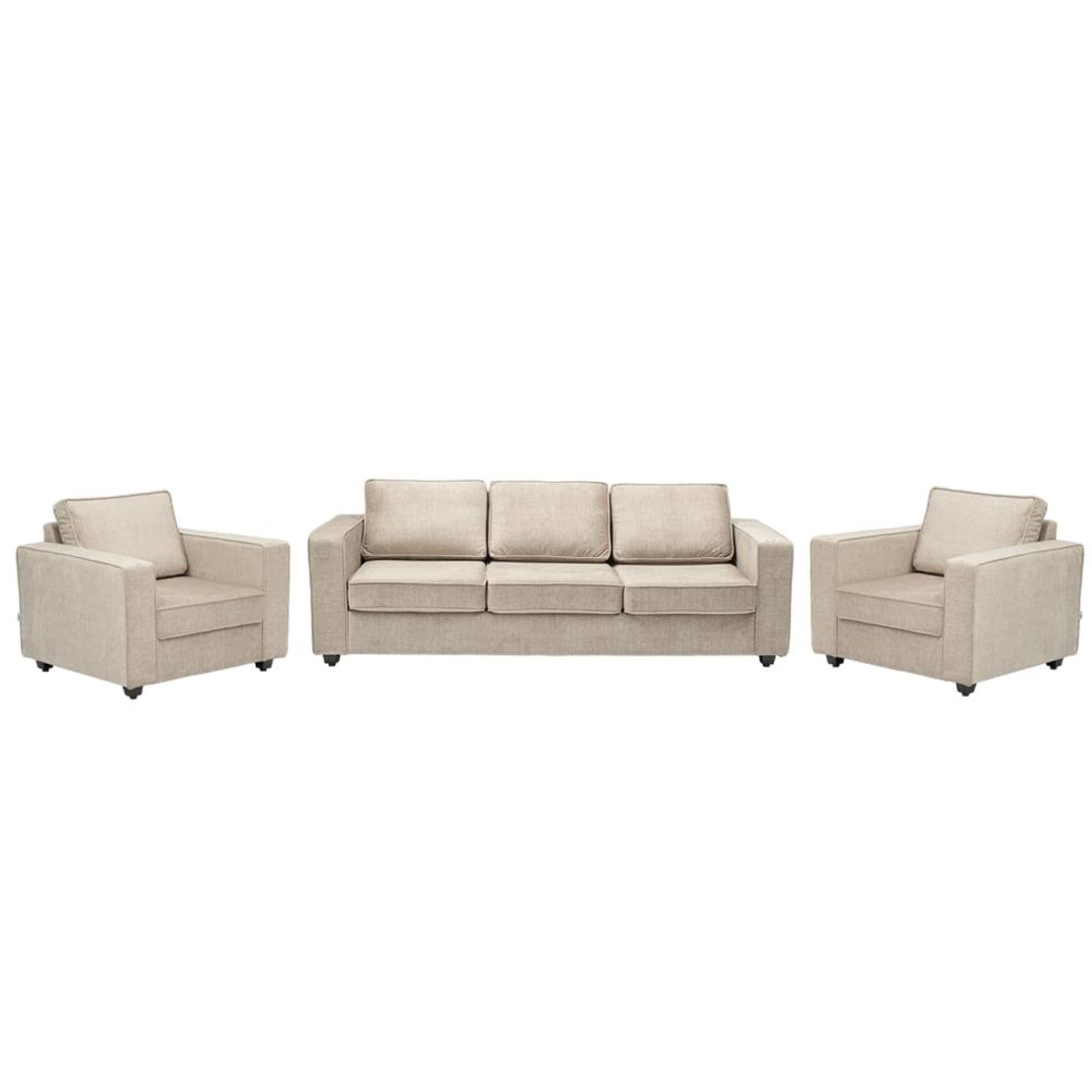 Wakefit Napper Plus Sofa Set - (2+1+1) Regular, Set (3+1+1), Beige