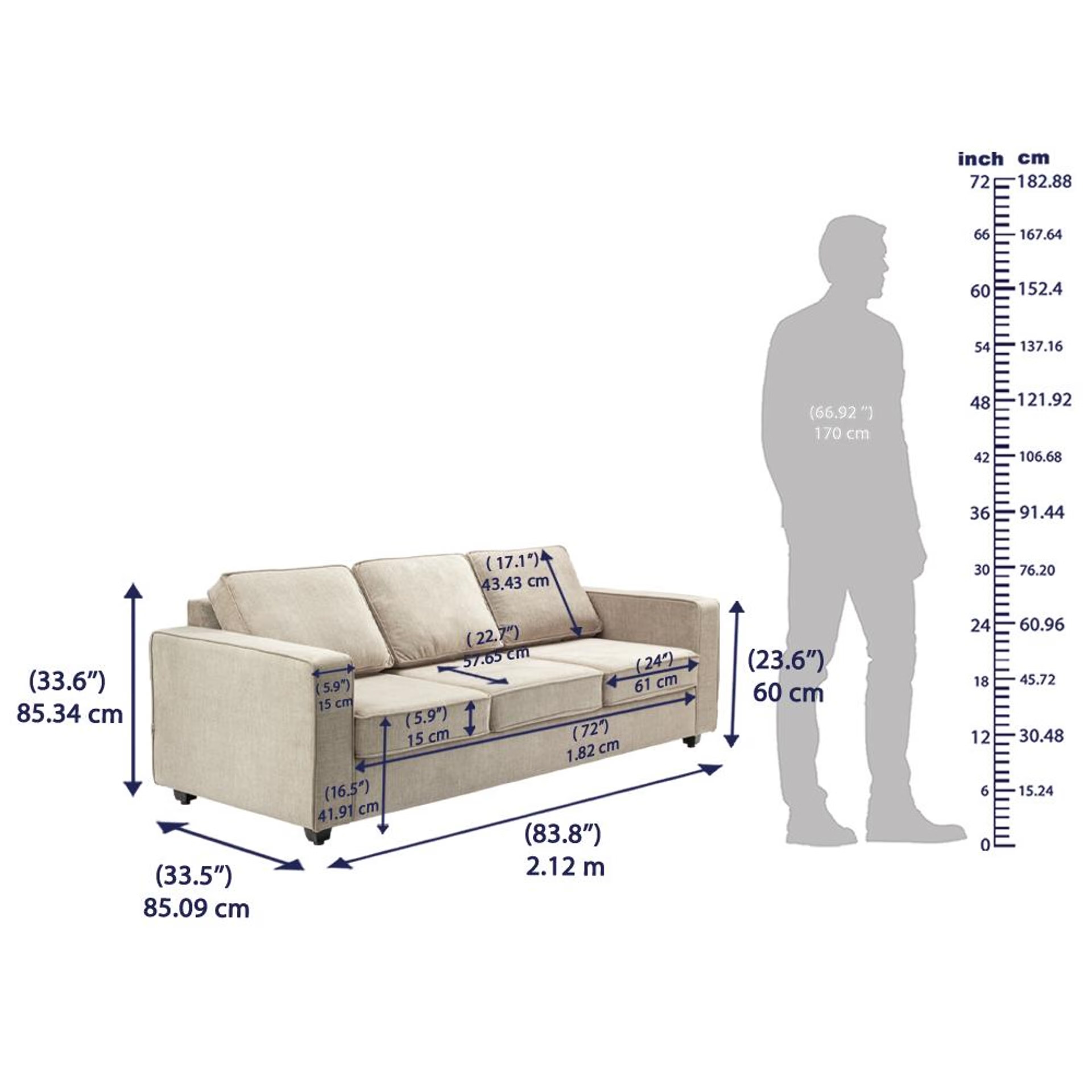 Wakefit Napper Plus Sofa Set - (2+1+1) Regular, Set (3+1+1), Beige 8 Wakefit Napper Plus Sofa Set - (2+1+1) Regular, Set (3+1+1), Beige