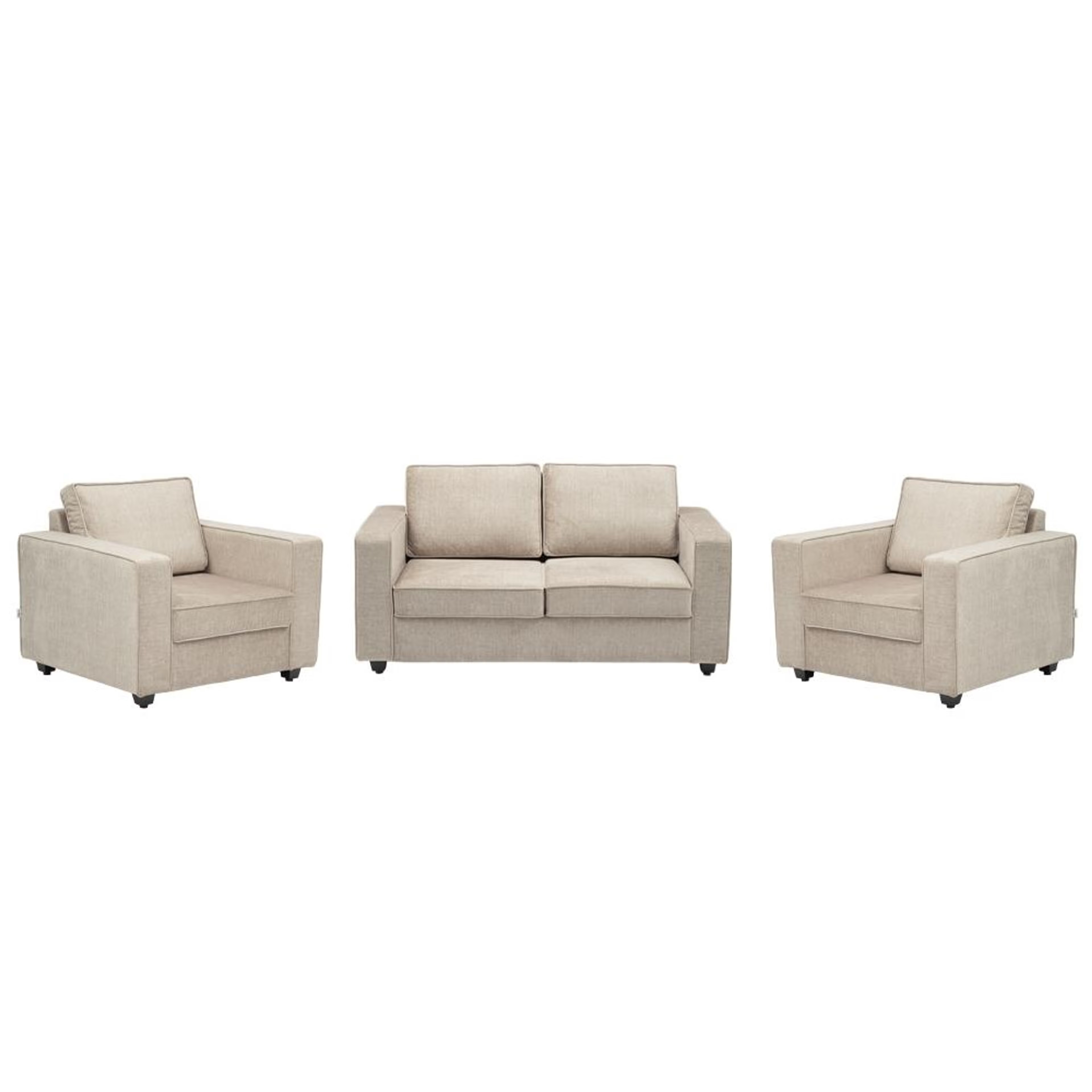 Wakefit Napper Plus Sofa Set - (3+1+1) Regular, Set (2+1+1), Beige