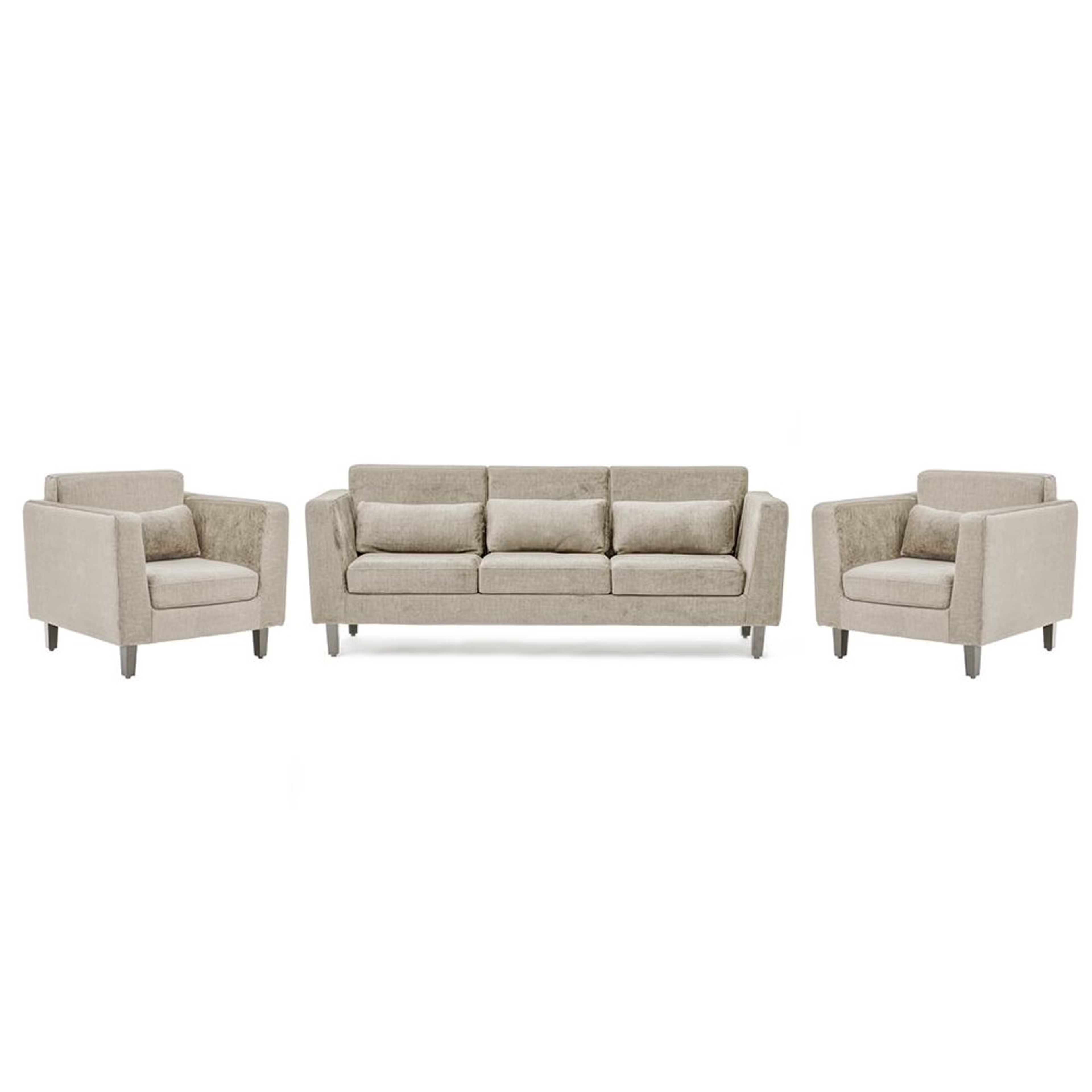 Wakefit Snoozepro Plus Sofa Set - (2+1+1) Regular, 3 Seater + 1 Seater + 1 Seater, Beige