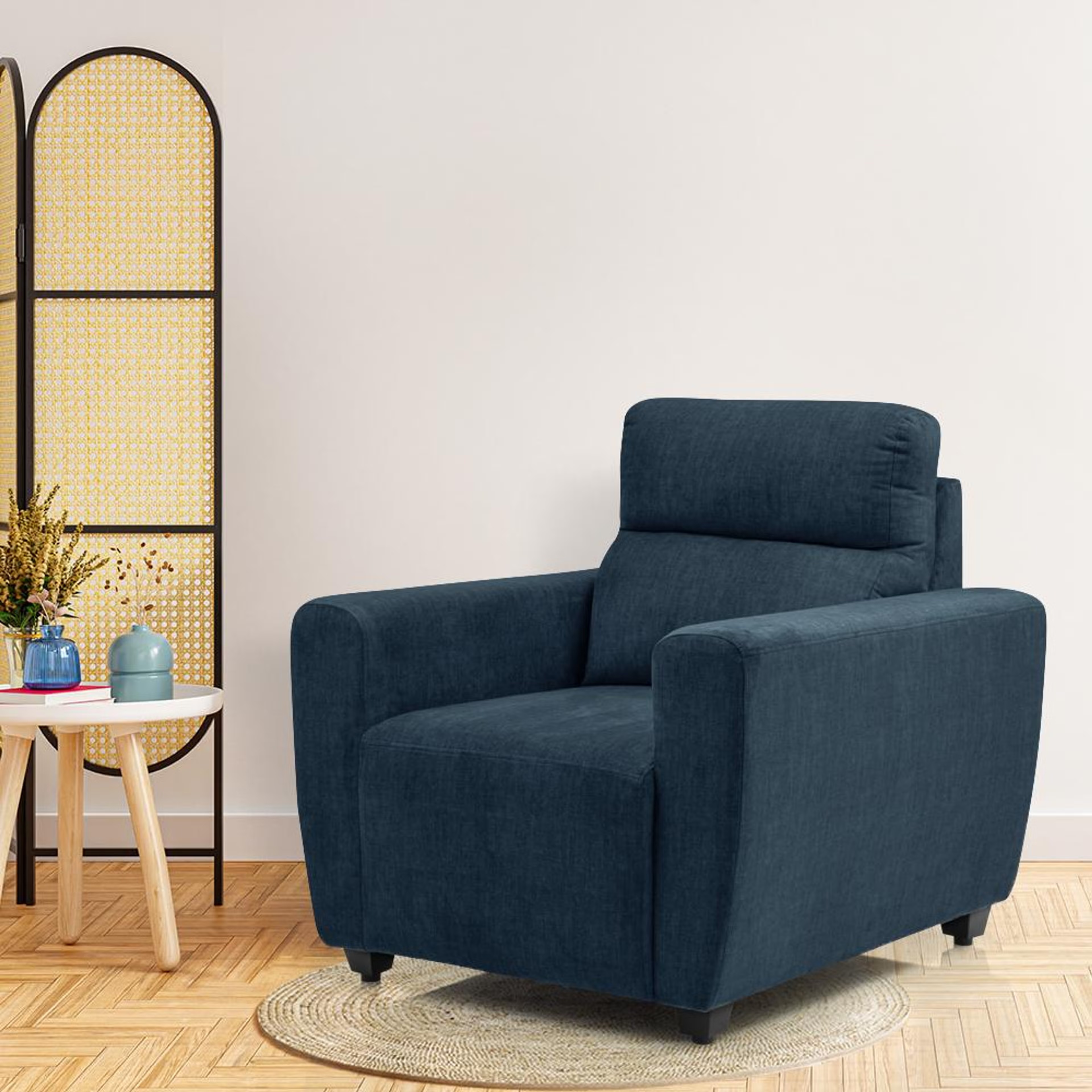 Home 40 Wakefit Belize Plus Sofa - Single Seater Regular, Single Seater, Deep Ocean