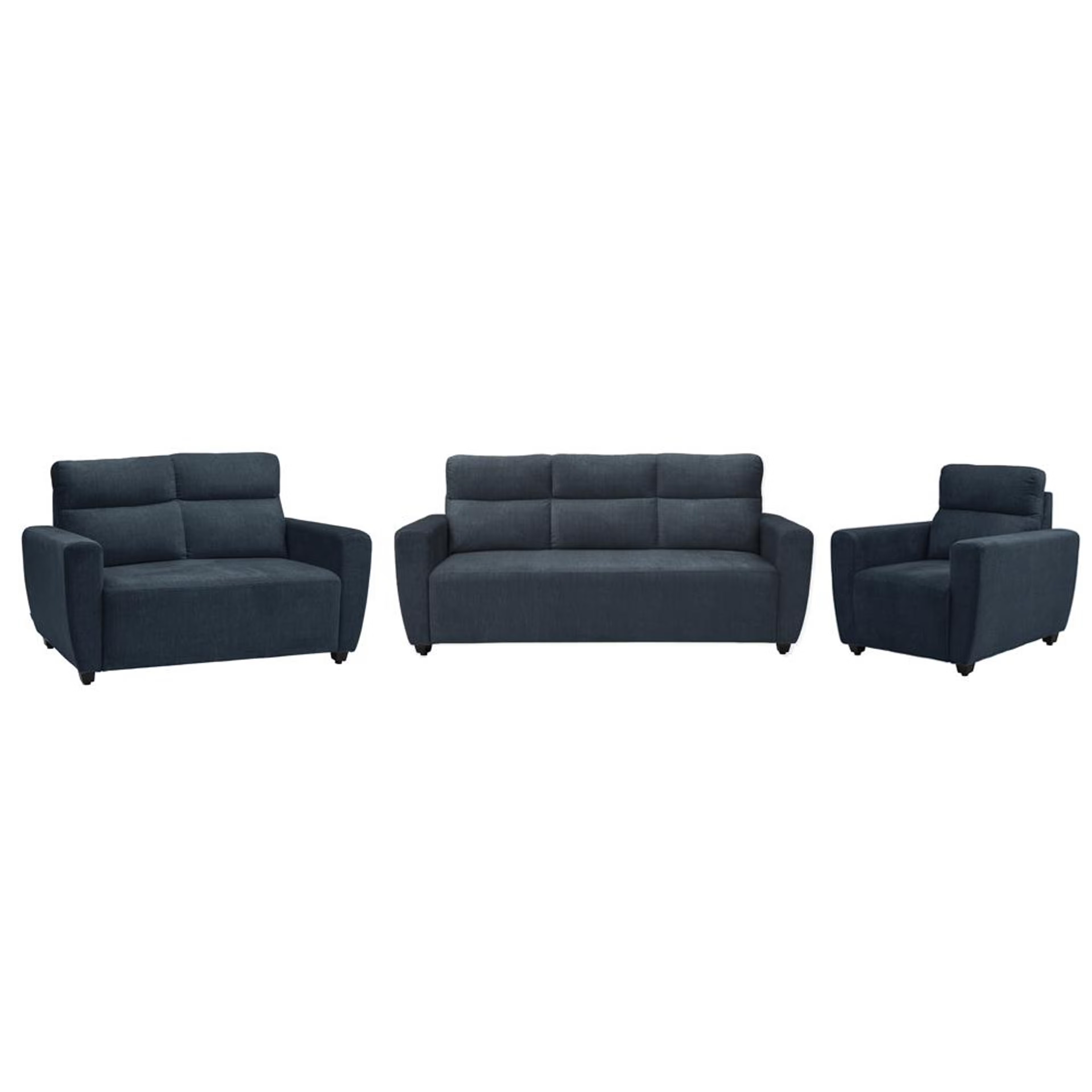 Wakefit Belize Plus Sofa Set - (3+2+1) Regular, Set (3+2+1), Deep Ocean