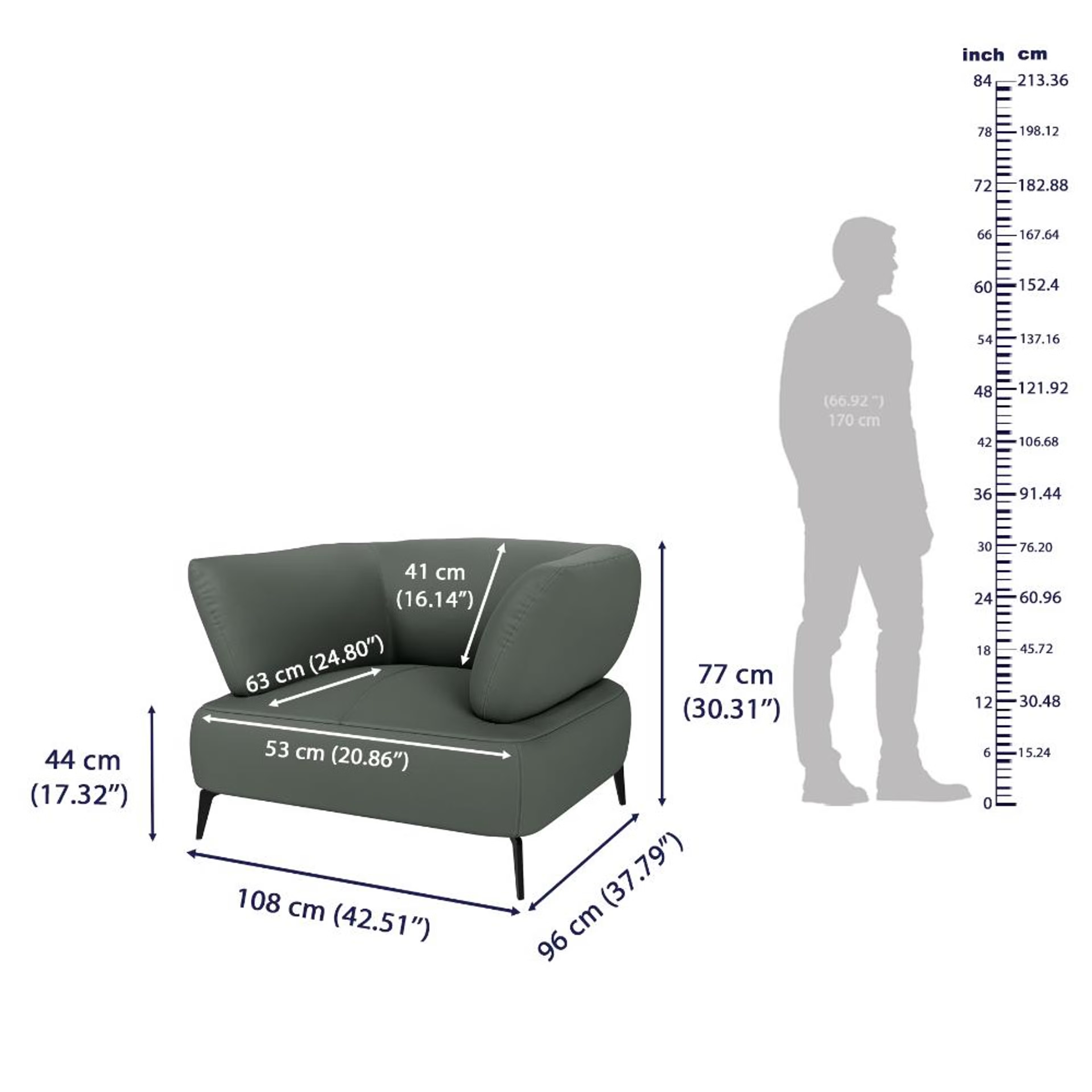 Wakefit Nauru Sofa - One Seater Regular, Single Seater, Forest Green 9 Wakefit Nauru Sofa - One Seater Regular, Single Seater, Forest Green