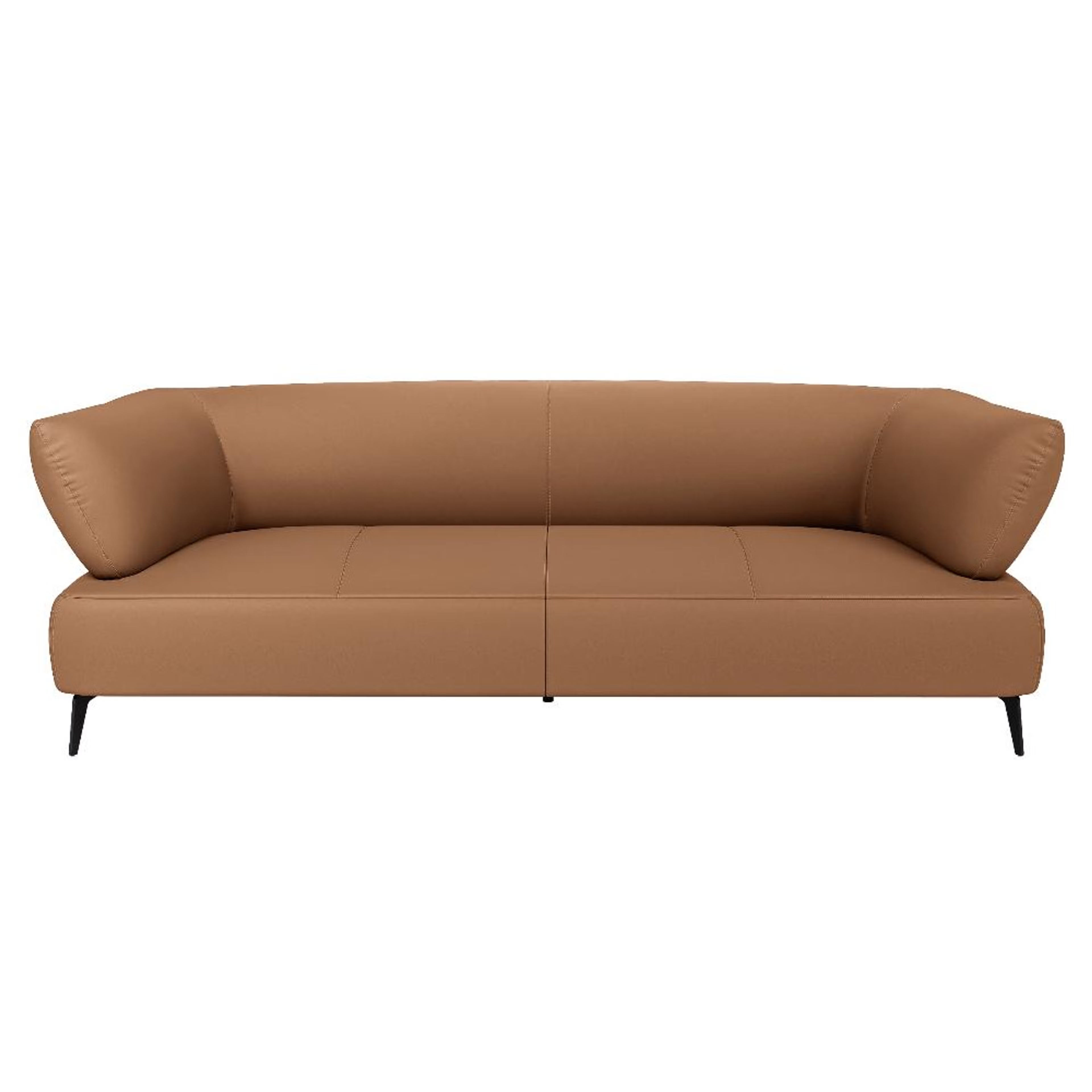 Wakefit Nauru Sofa - Three Seater Regular, Three Seater, Brown