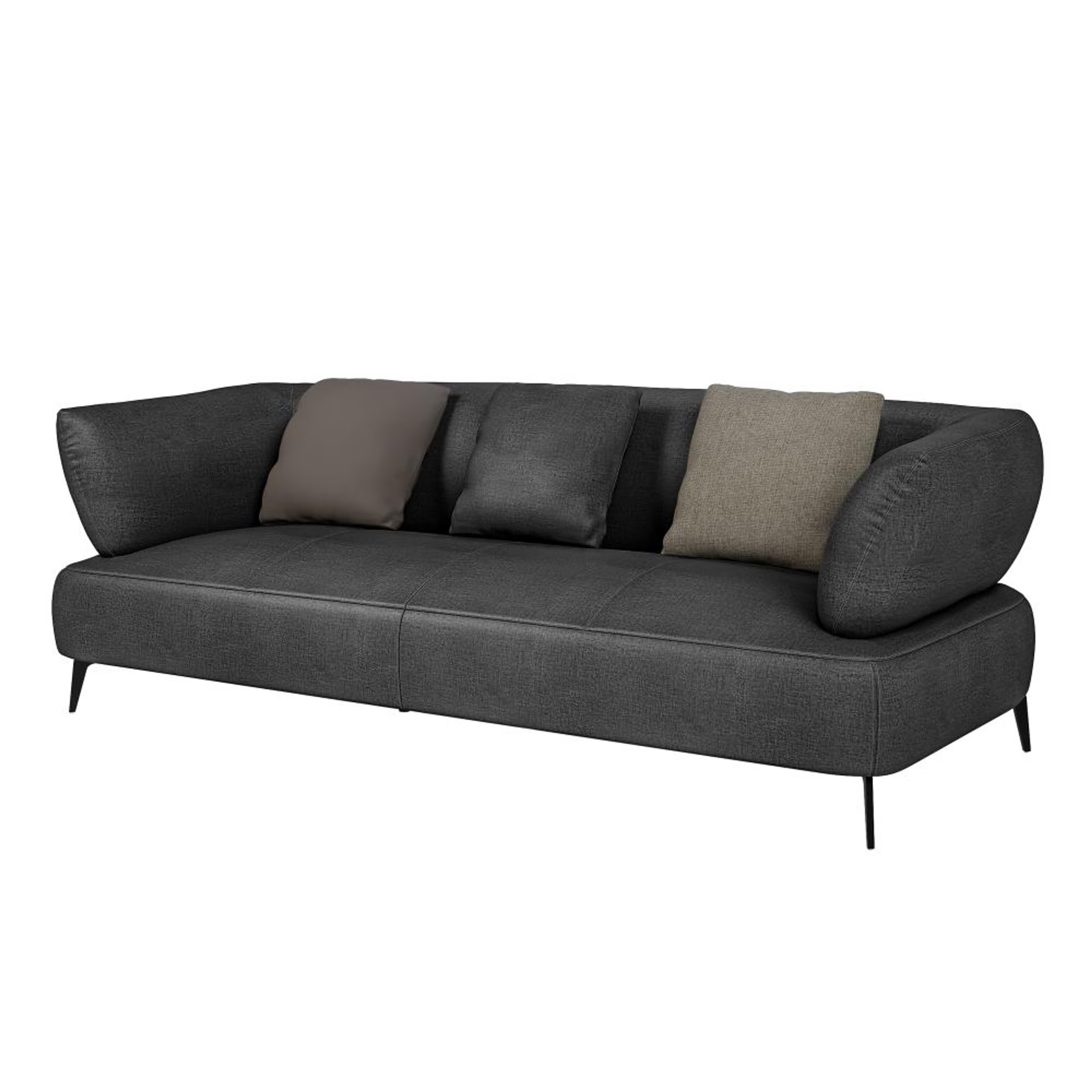 Wakefit Nauru Sofa - Three Seater Regular, Three Seater, Charcoal Grey 4 Wakefit Nauru Sofa - Three Seater Regular, Three Seater, Charcoal Grey