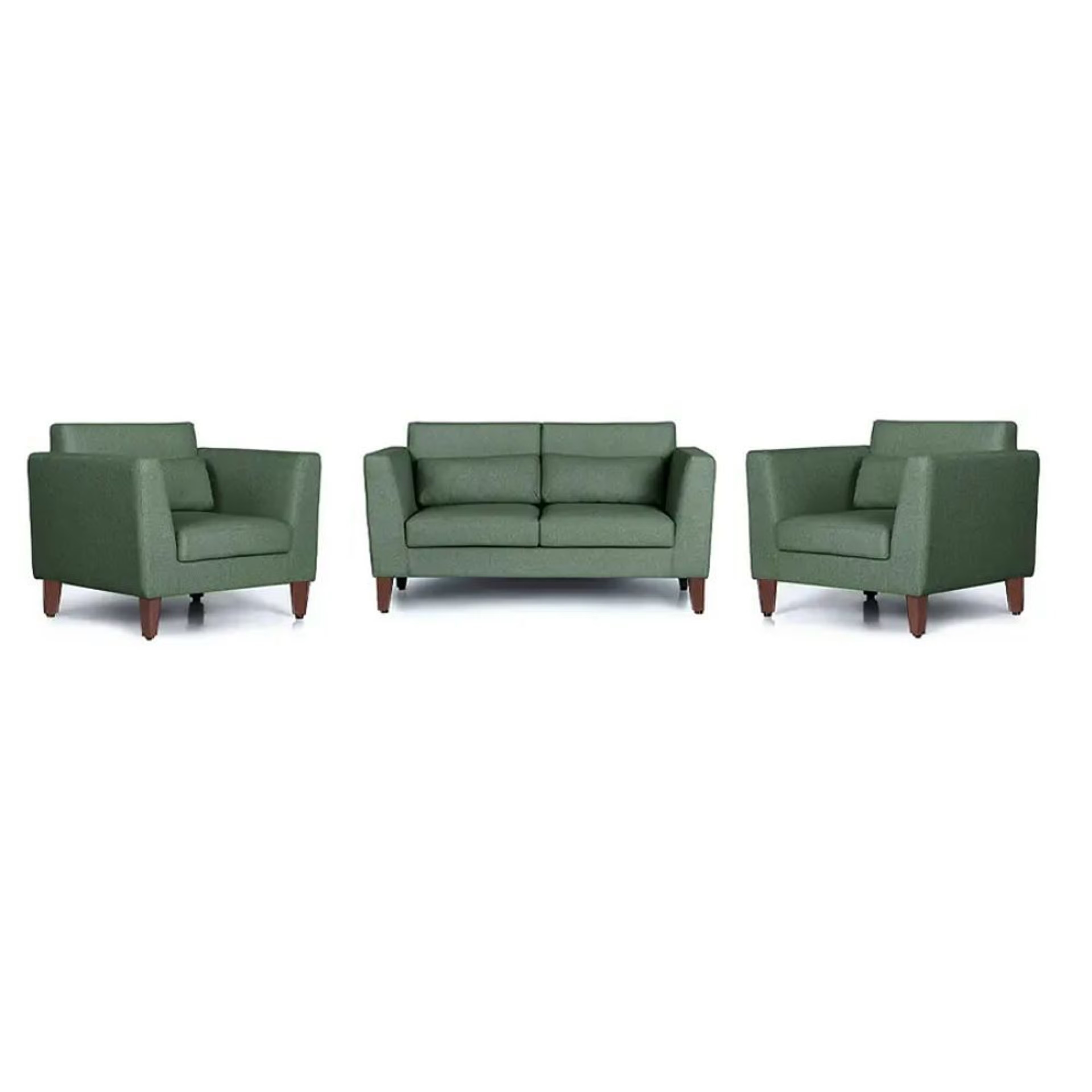 Home 28 Wakefit SnoozePro Sofa Set (2+1+1) Omega Green Regular, 2 Seater + 1 Seater + 1 Seater, Omega Green