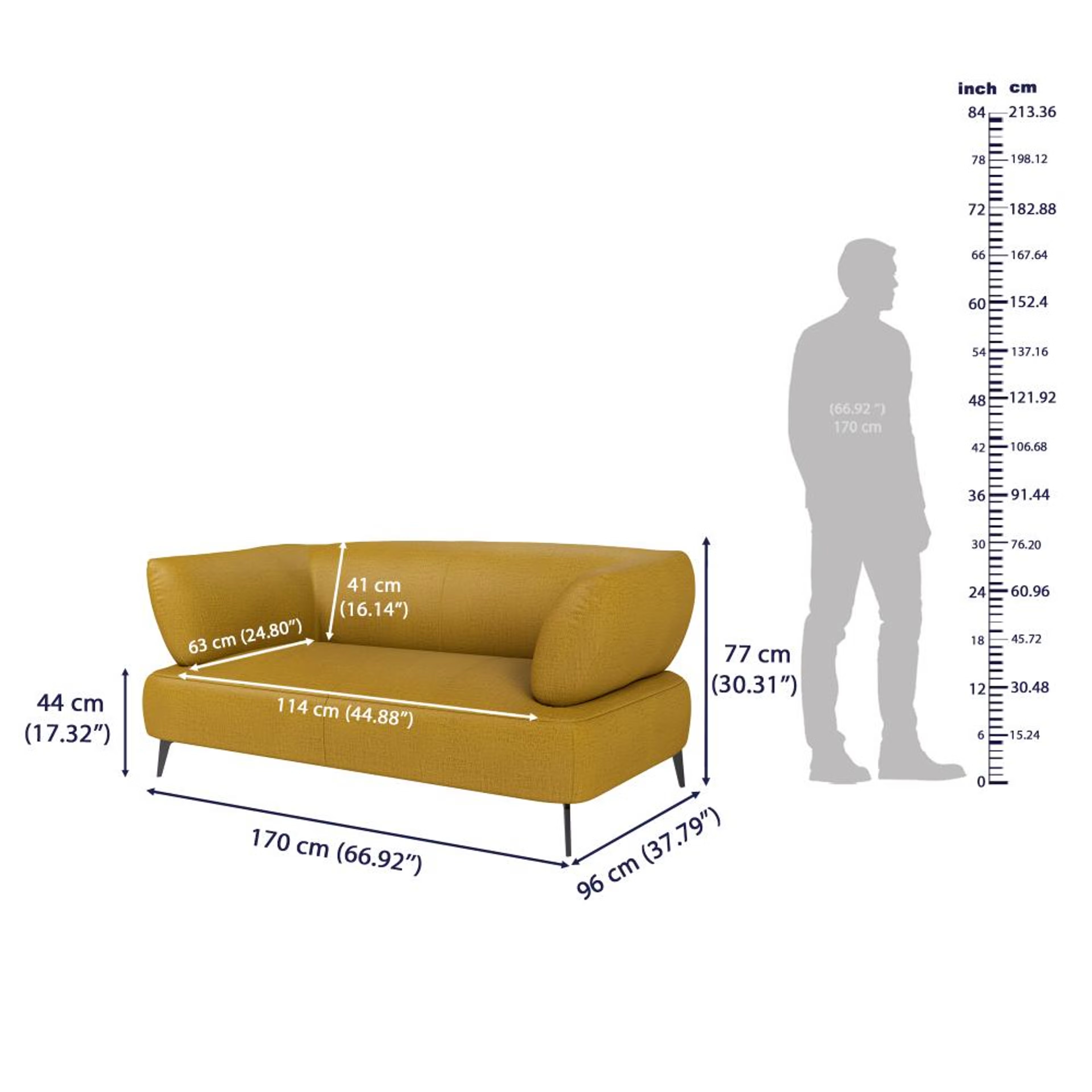 Wakefit Nauru Sofa Set (3+2) Seater Regular, Set (3+2), Yellow 9 Wakefit Nauru Sofa Set (3+2) Seater Regular, Set (3+2), Yellow