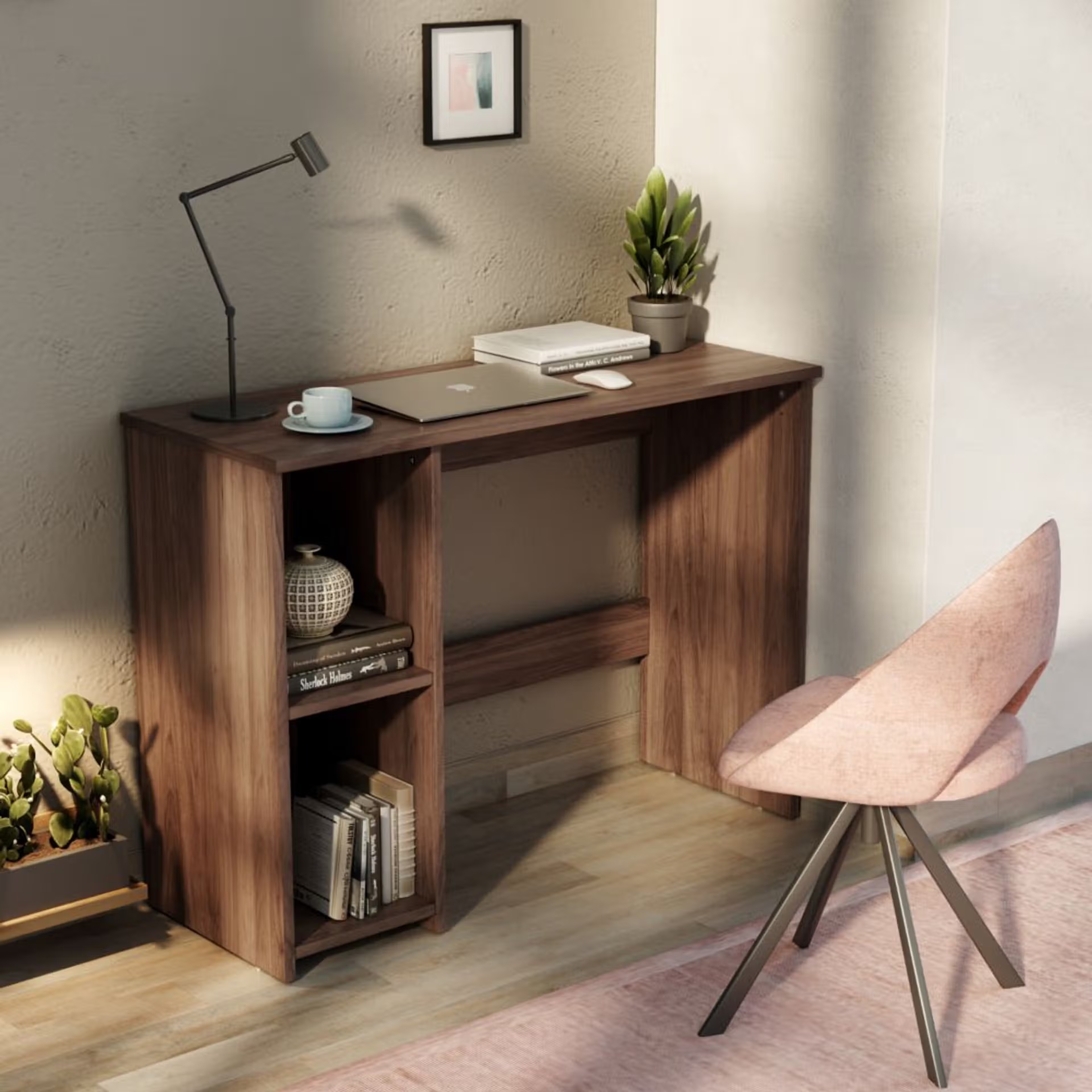 Wakefit Nayena Study Table Columbian Walnut