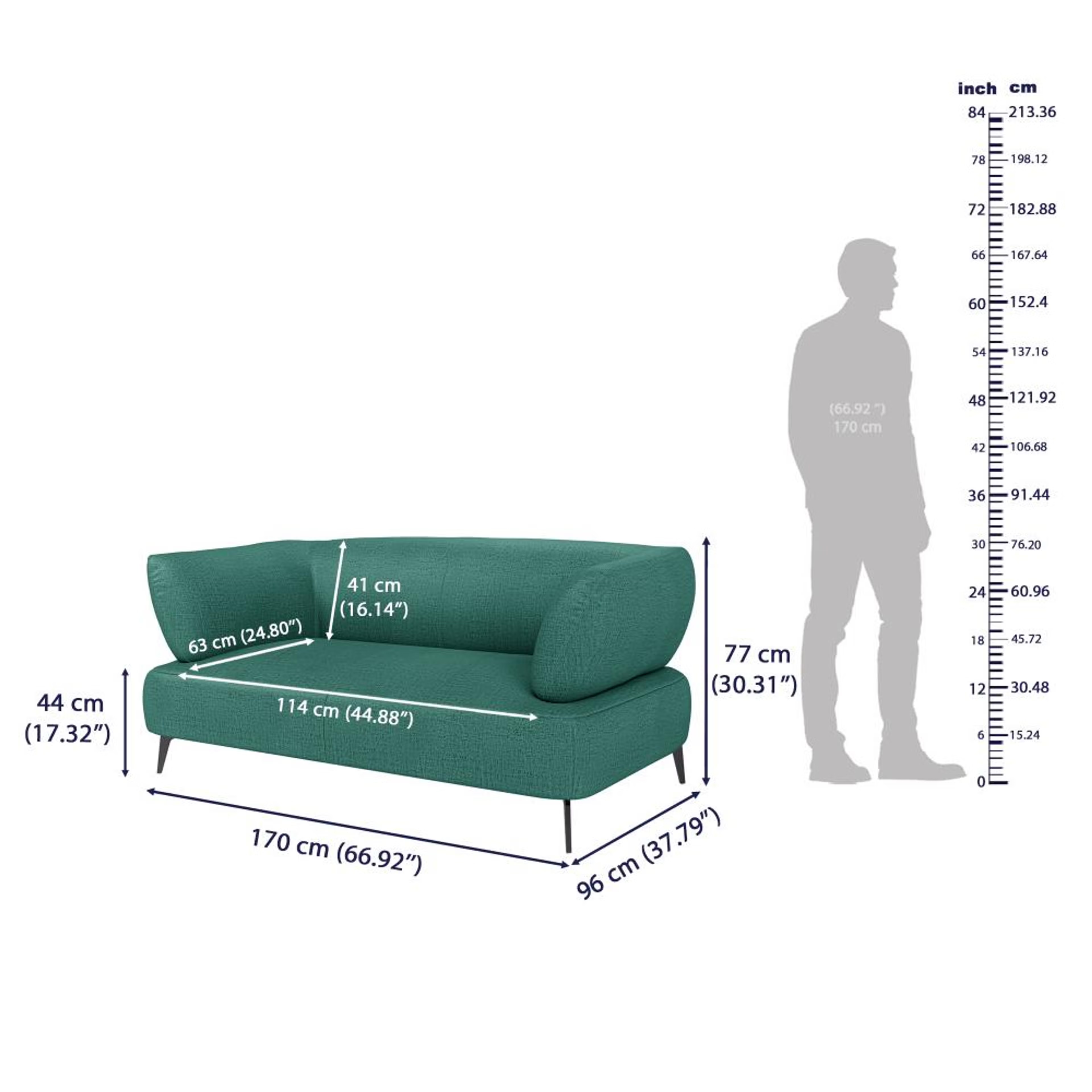 Wakefit Nauru Sofa Set (3+2) Seater Regular, Set (3+2), Aqua Blue 9 Wakefit Nauru Sofa Set (3+2) Seater Regular, Set (3+2), Aqua Blue