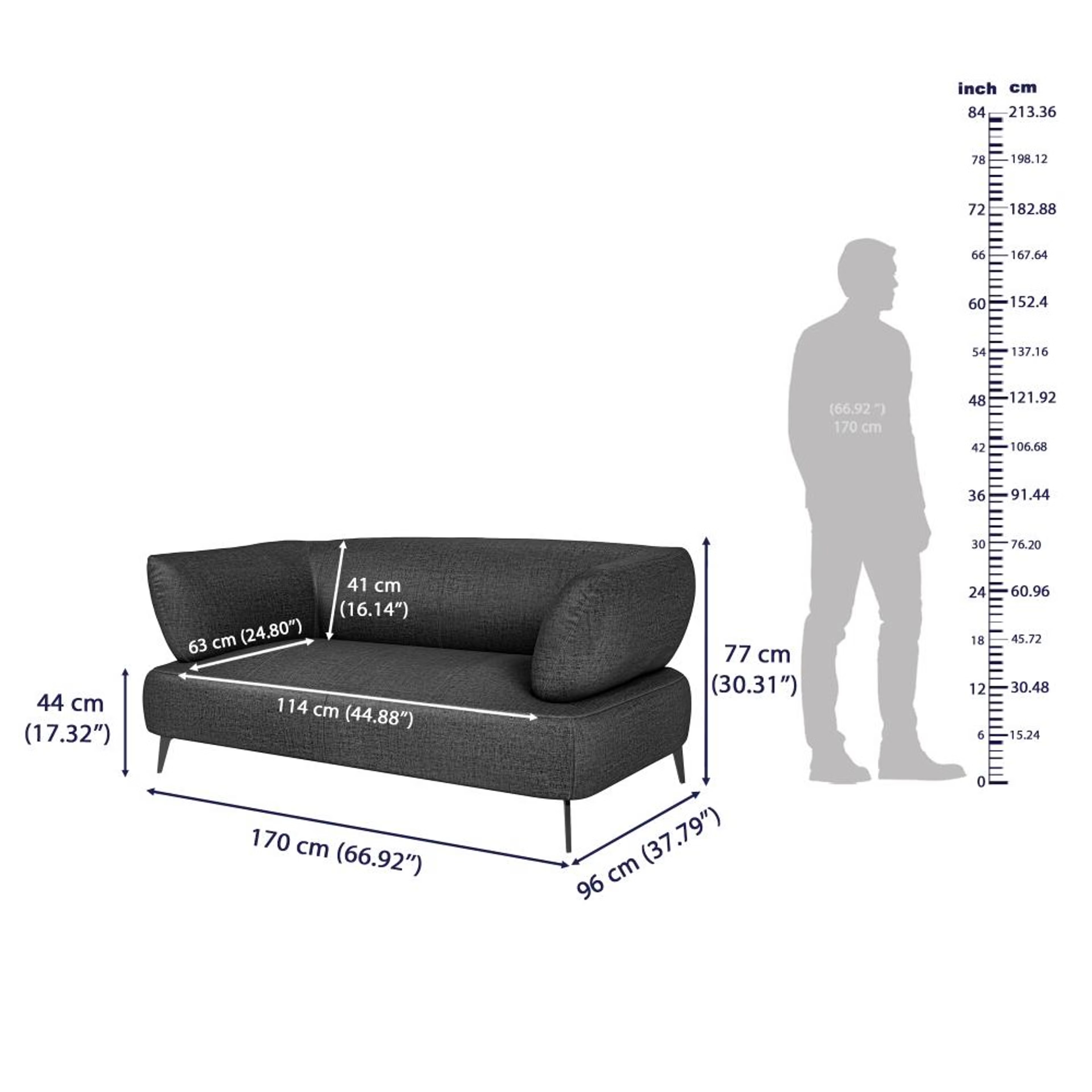 Wakefit Nauru Sofa Set (3+2+1) Seater Regular, Set (3+2+1), Charcoal Grey 8 Wakefit Nauru Sofa Set (3+2+1) Seater Regular, Set (3+2+1), Charcoal Grey