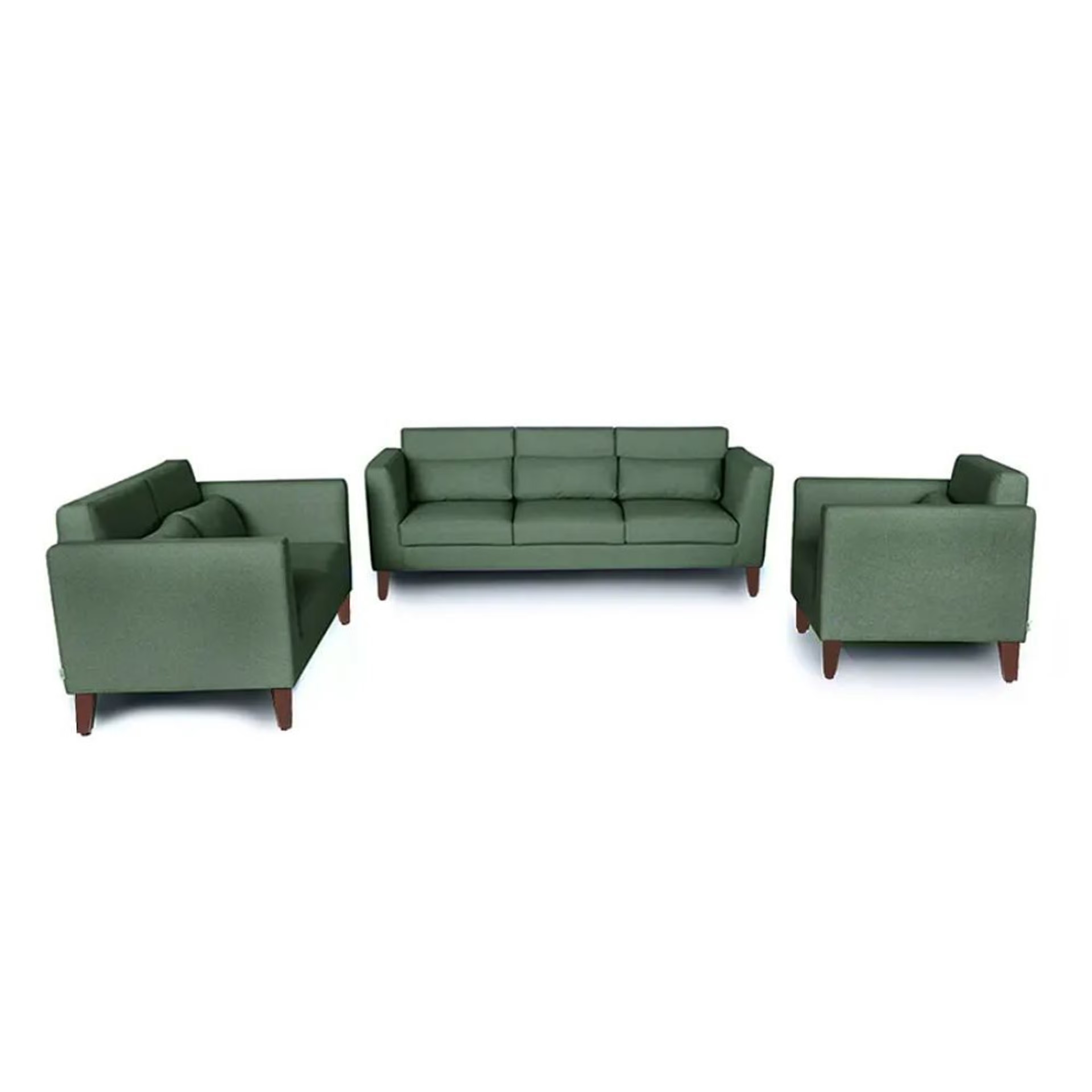Wakefit SnoozePro Sofa Set (3+2+1) Omega Green Regular, 3 Seater + 2 Seater + 1 Seater, Omega Green