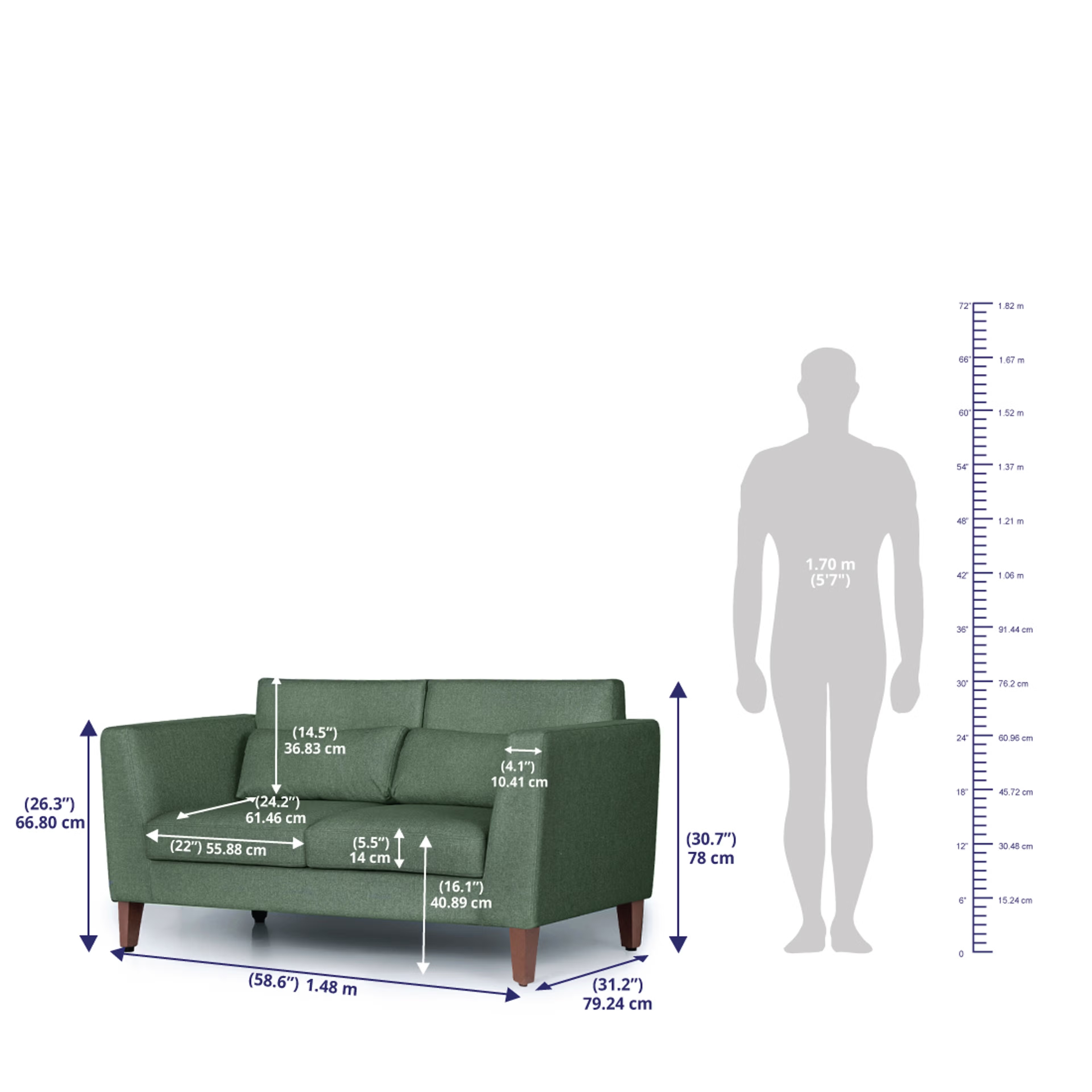 Wakefit SnoozePro Sofa Set (3+2+1) Omega Green Regular, 3 Seater + 2 Seater + 1 Seater, Omega Green 11 Wakefit SnoozePro Sofa Set (3+2+1) Omega Green Regular, 3 Seater + 2 Seater + 1 Seater, Omega Green