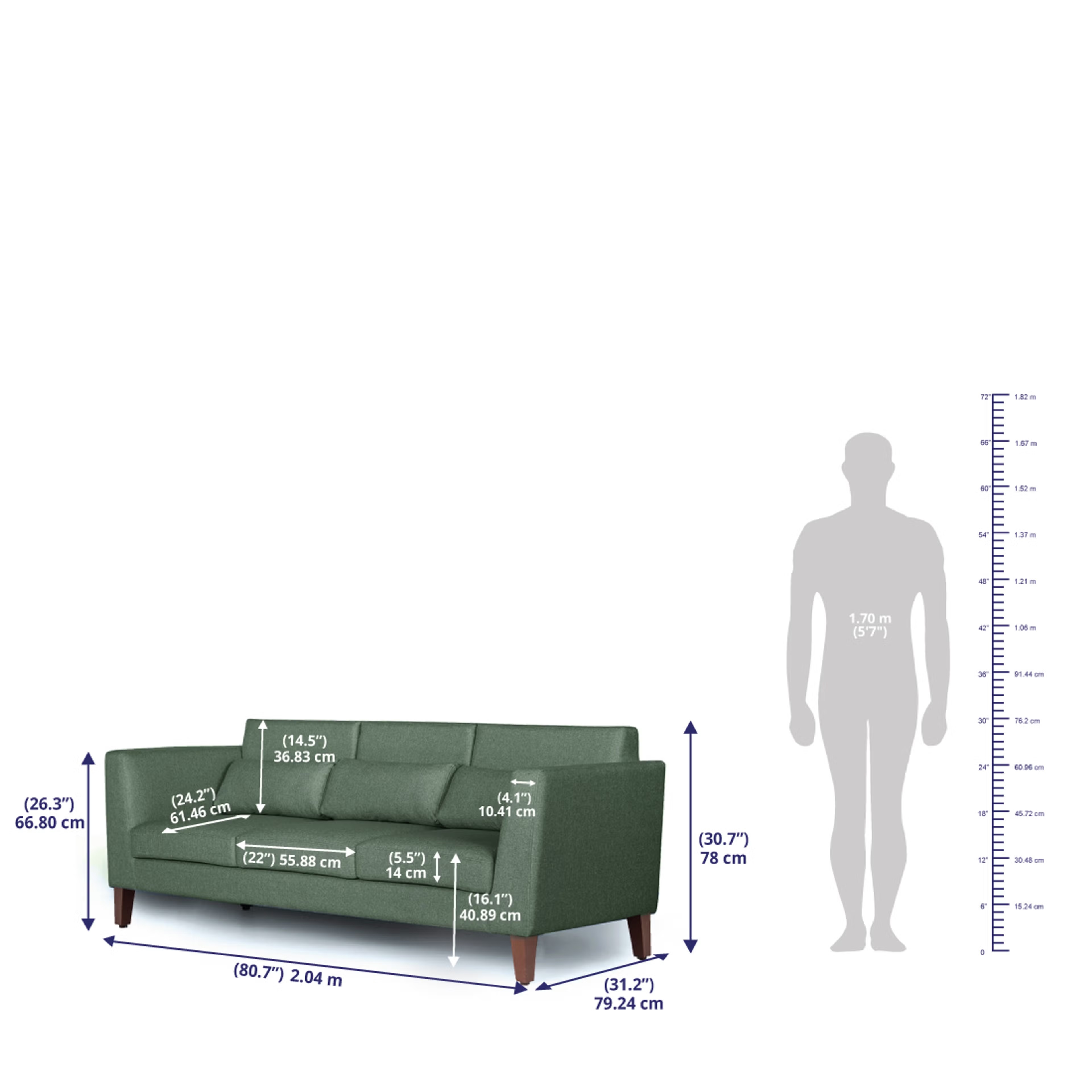Wakefit SnoozePro Sofa Set (3+2+1) Omega Green Regular, 3 Seater + 2 Seater + 1 Seater, Omega Green 6 Wakefit SnoozePro Sofa Set (3+2+1) Omega Green Regular, 3 Seater + 2 Seater + 1 Seater, Omega Green