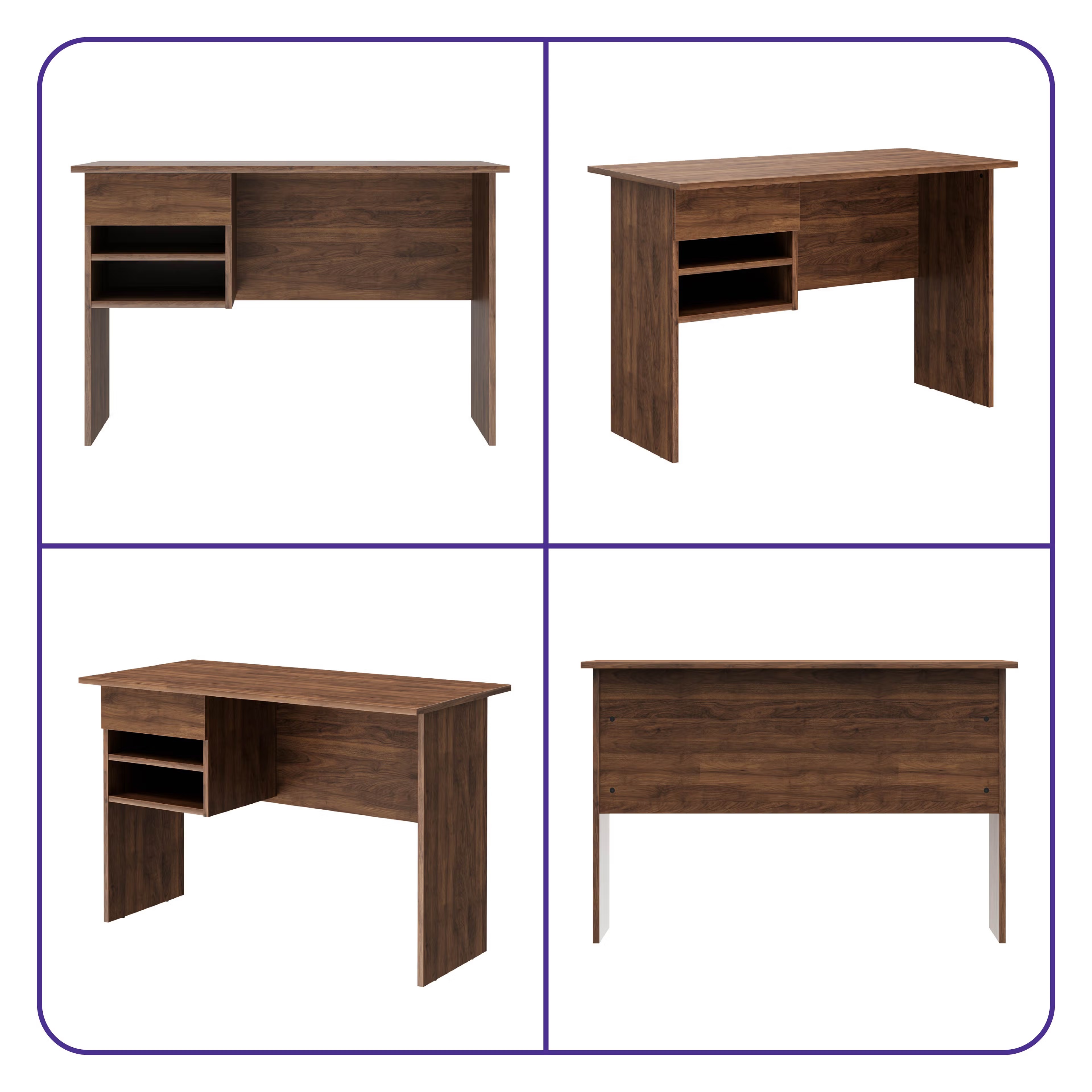 Wakefit Nash Study Table Columbian Walnut