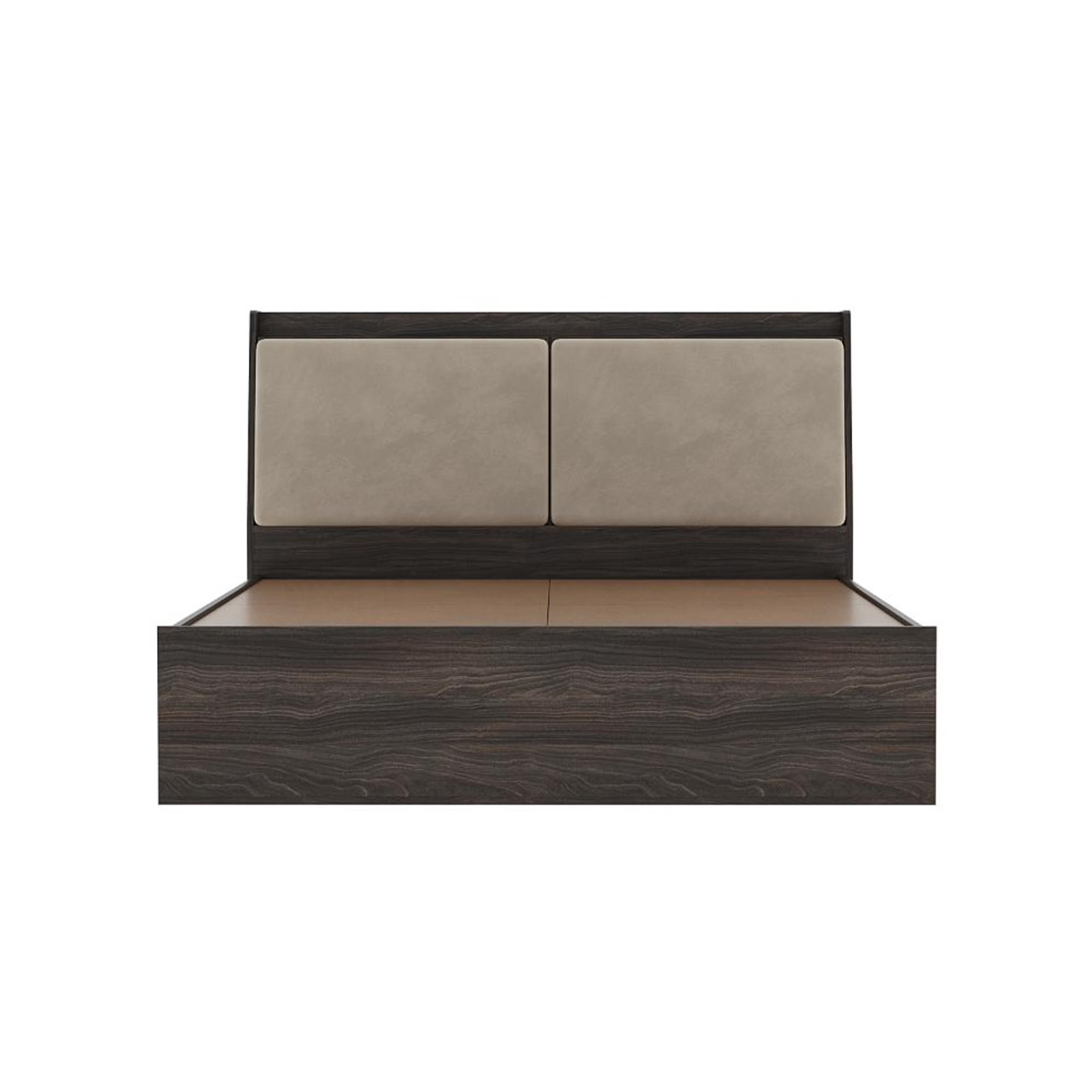 Home 26 Wakefit Mars Upholstered Headboard Non-storage Bed Wyoming maple - Queen Size - Velvet tuscan tan Queen - 78" x 60\