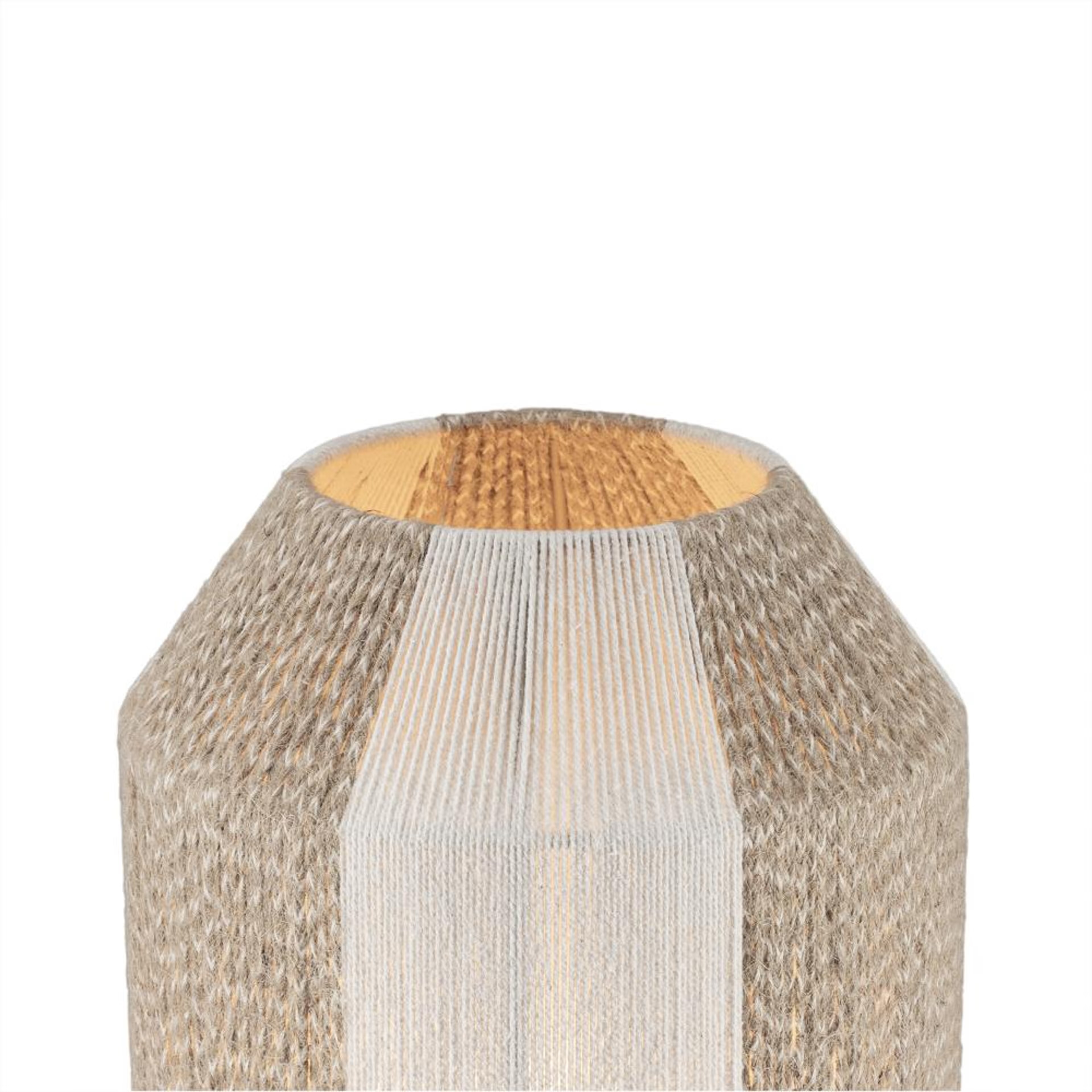 Solace Flame Metal Jute Table Lamp - Wheat Metal & Yarn, Wheat