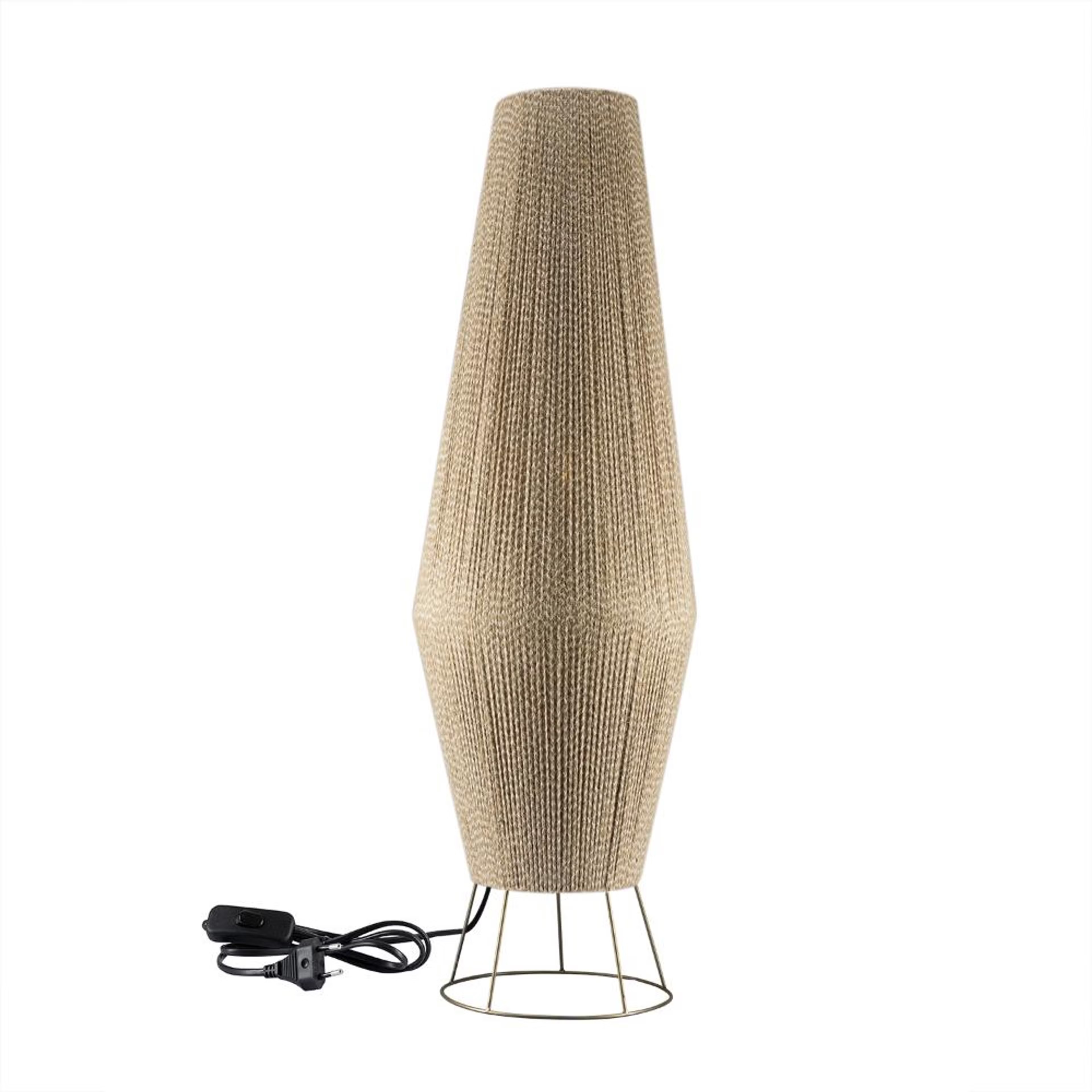 Home 27 Solace Flame Jute Floor Lamp - Brown Yarn, Brown