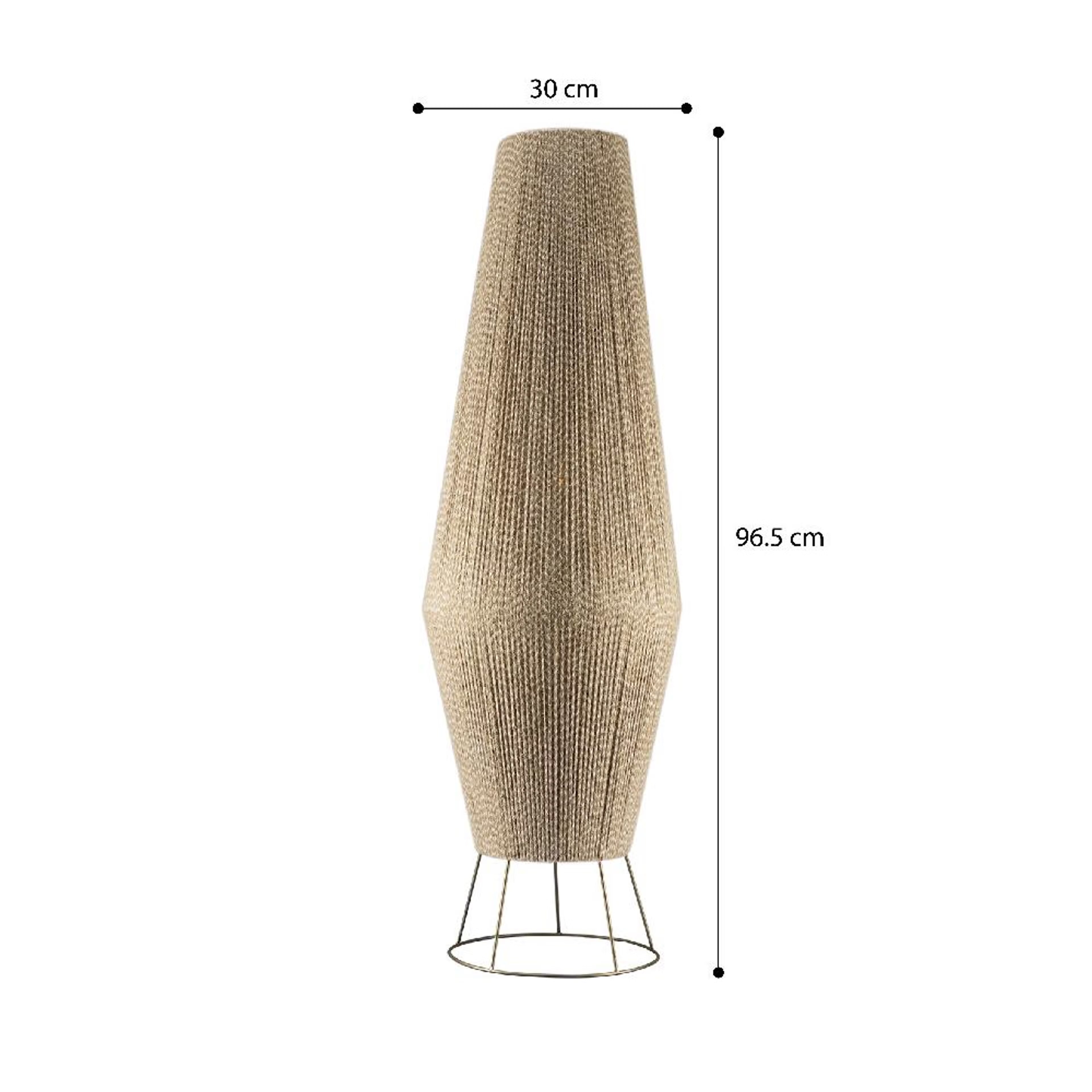 Solace Flame Jute Floor Lamp - Brown Yarn, Brown 6 Solace Flame Jute Floor Lamp - Brown Yarn, Brown