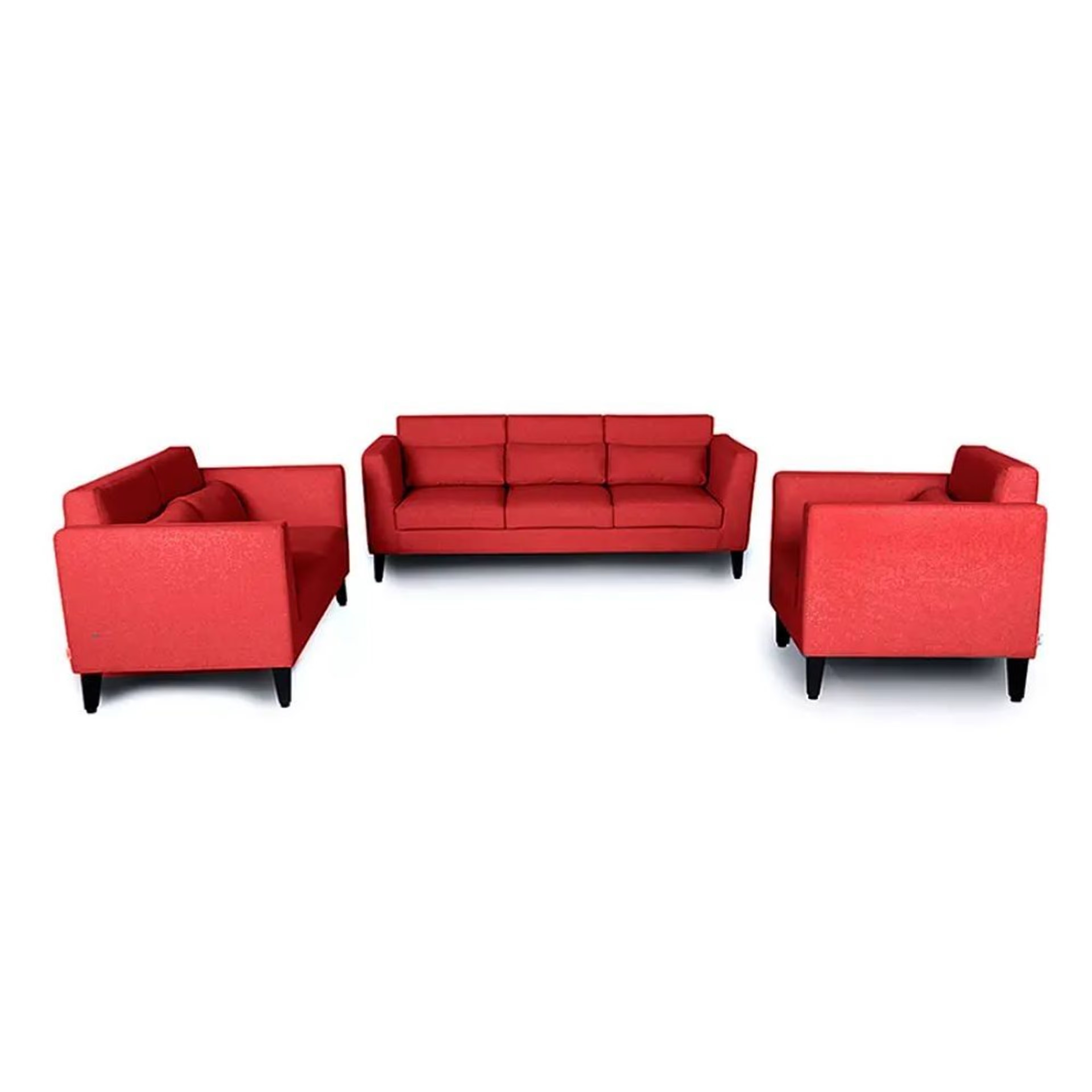 Home 28 Wakefit SnoozePro Sofa Set (3+2+1) Omega Red Regular, 3 Seater + 2 Seater + 1 Seater, Omega Red