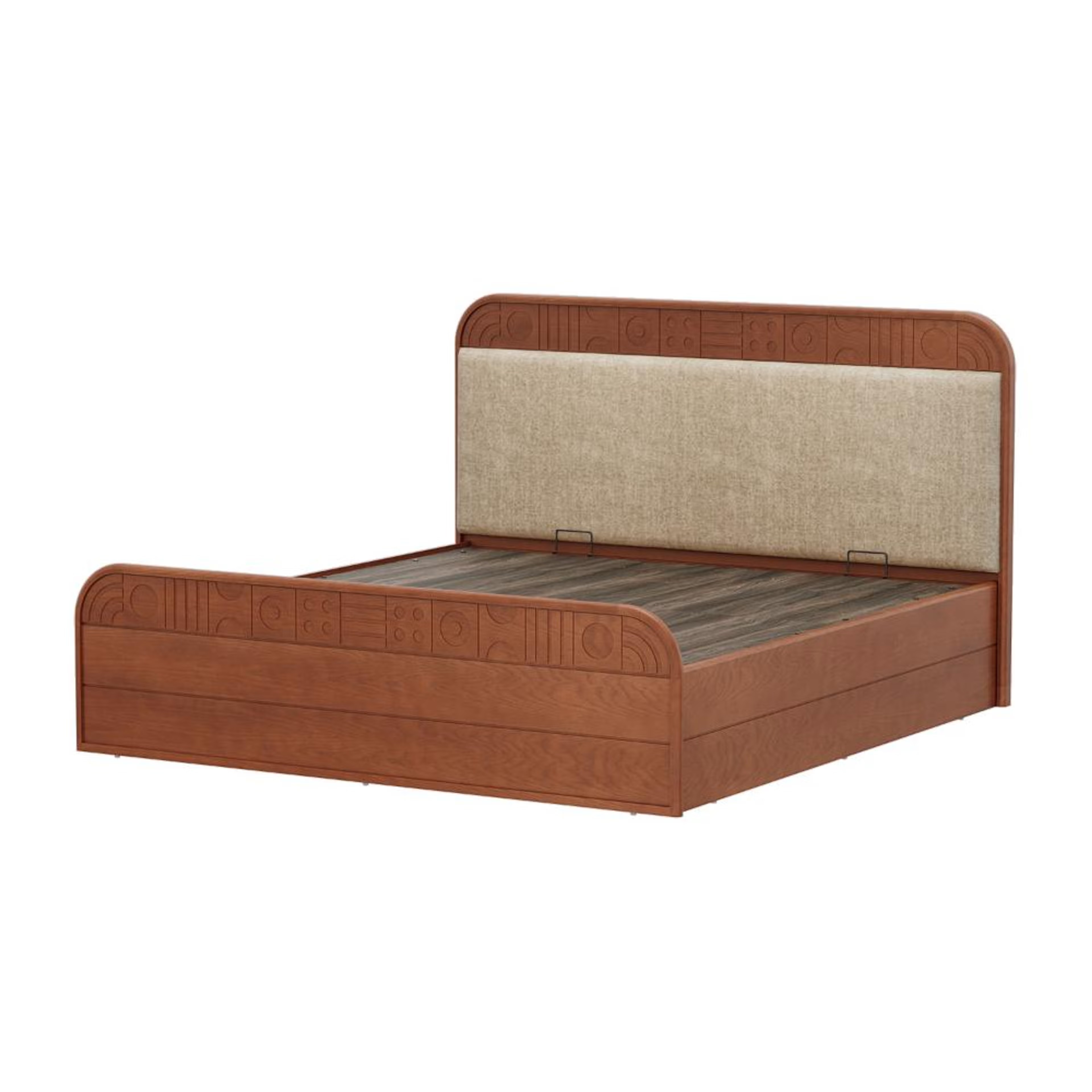 Wakefit Lunarix King Hydraulic Storage with Upholstery Solid Wood Bed King - 78" x 72 4 Wakefit Lunarix King Hydraulic Storage with Upholstery Solid Wood Bed King - 78" x 72\