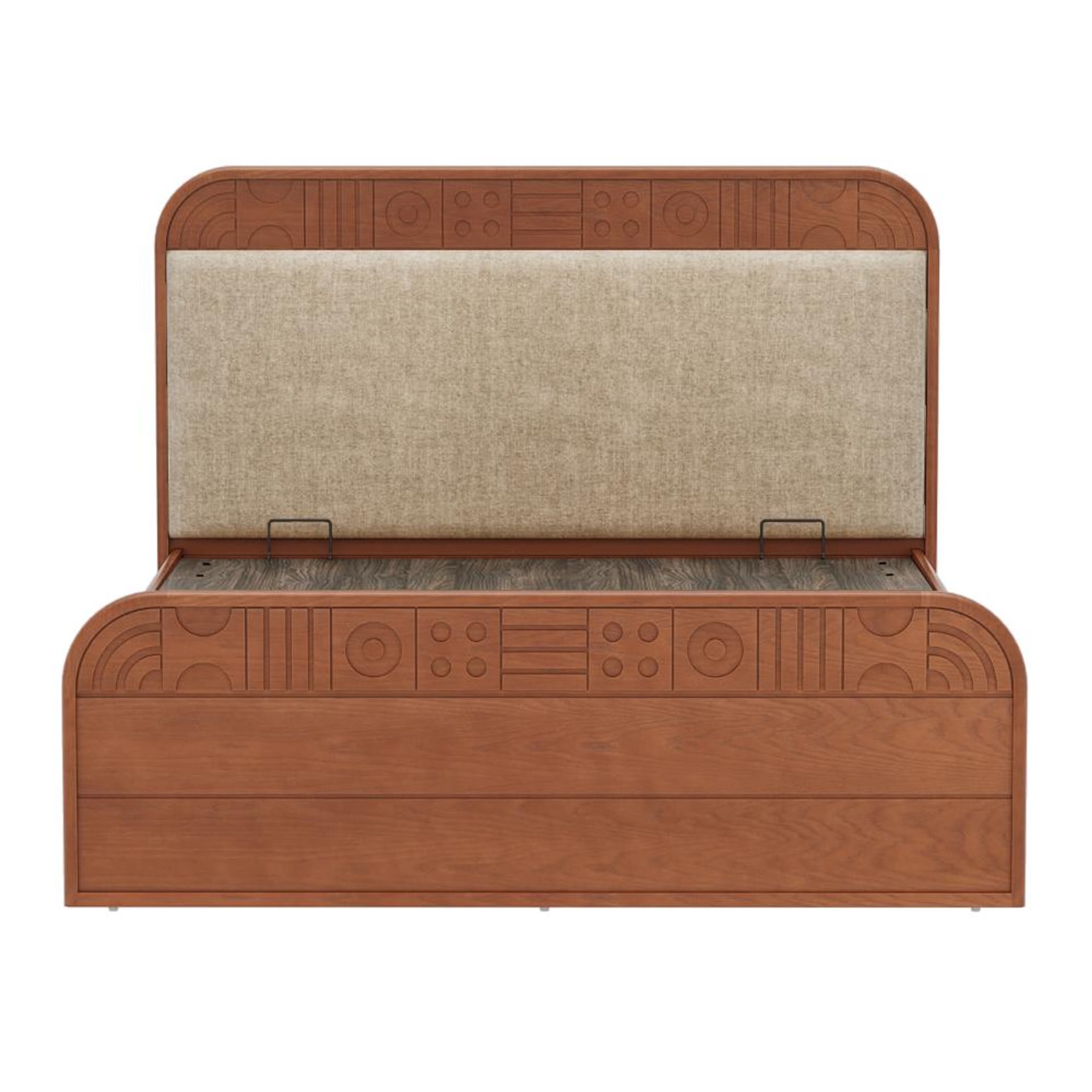 Home 38 Wakefit Lunarix Queen Hydraulic Storage with Upholstery Solid Wood Bed Queen - 78" x 60\