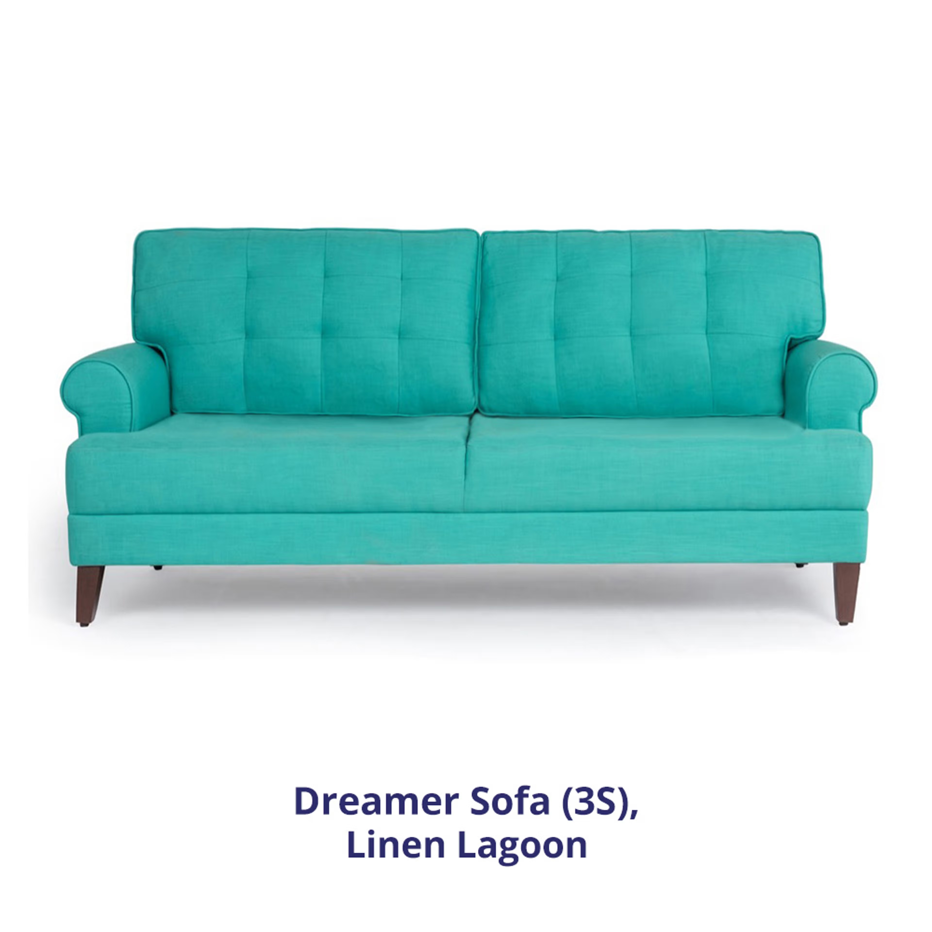 Home 35 Wakefit Dreamer Sofa - Three Seater Regular, 3, Lagoon
