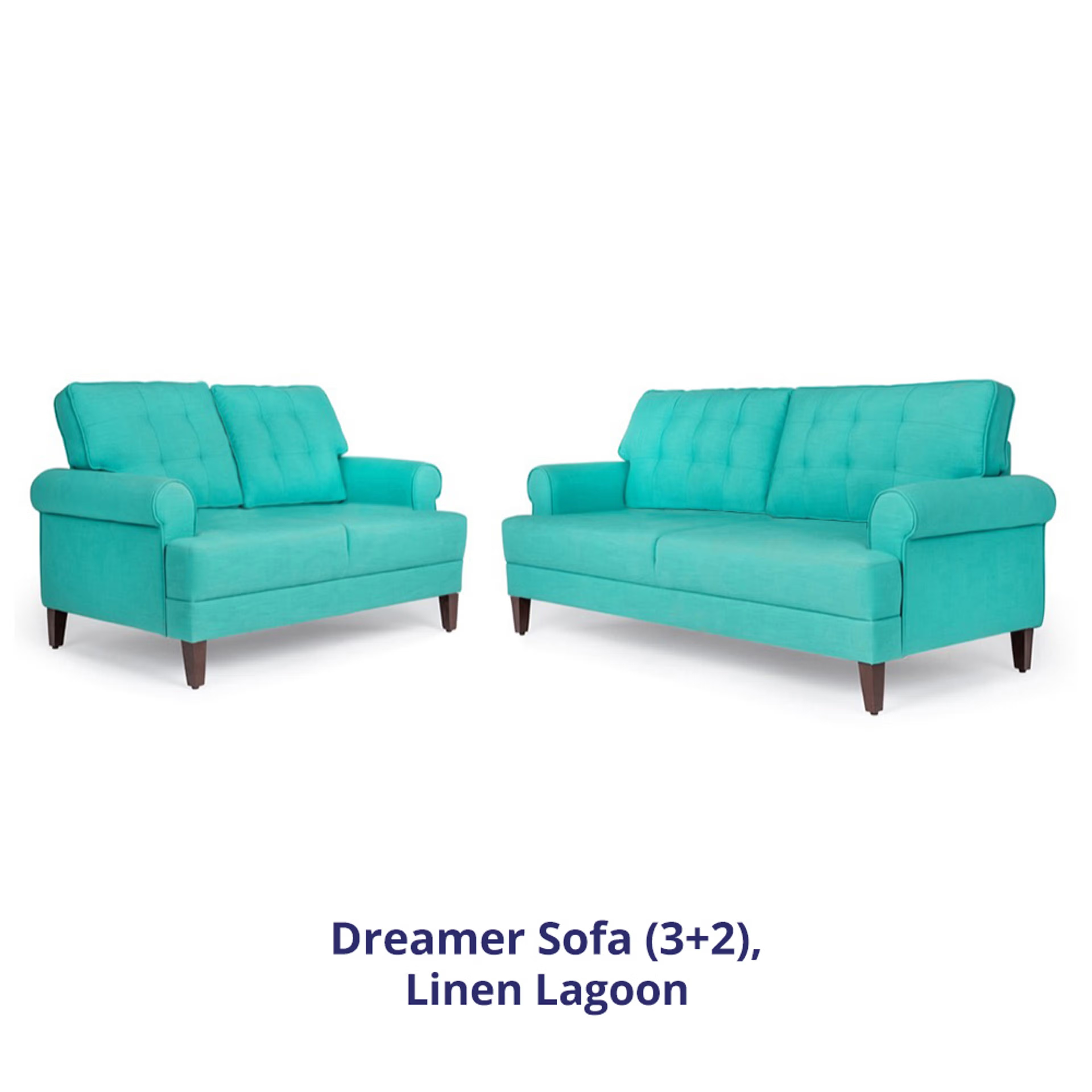 Home 44 Wakefit Dreamer Sofa Set (3+2) Regular, 3 + 2, Lagoon