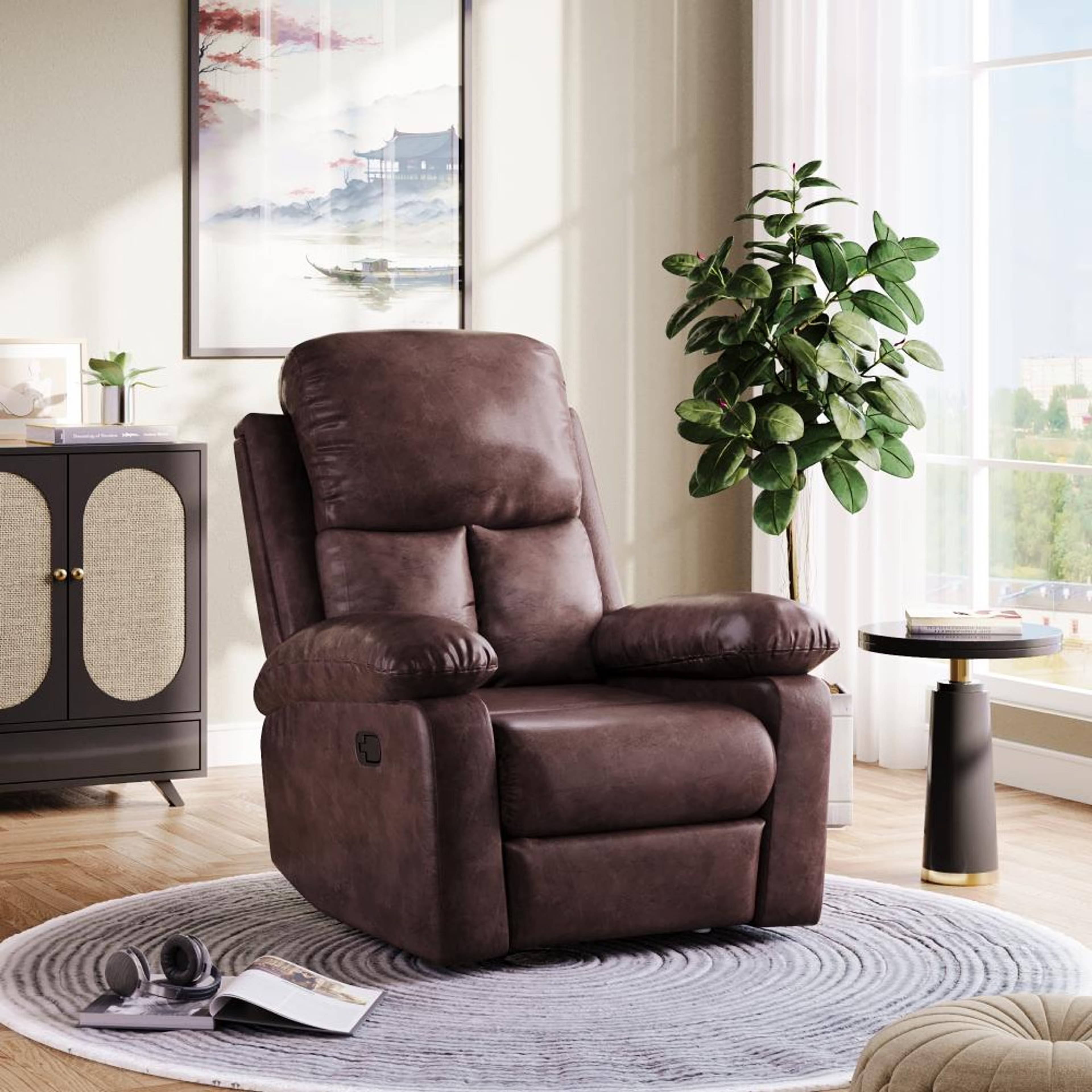 Wakefit Stargazer Recliner - 1 Seater - Dark Fantasy Manual, Regular, 1 Seater, Dark Fantasy