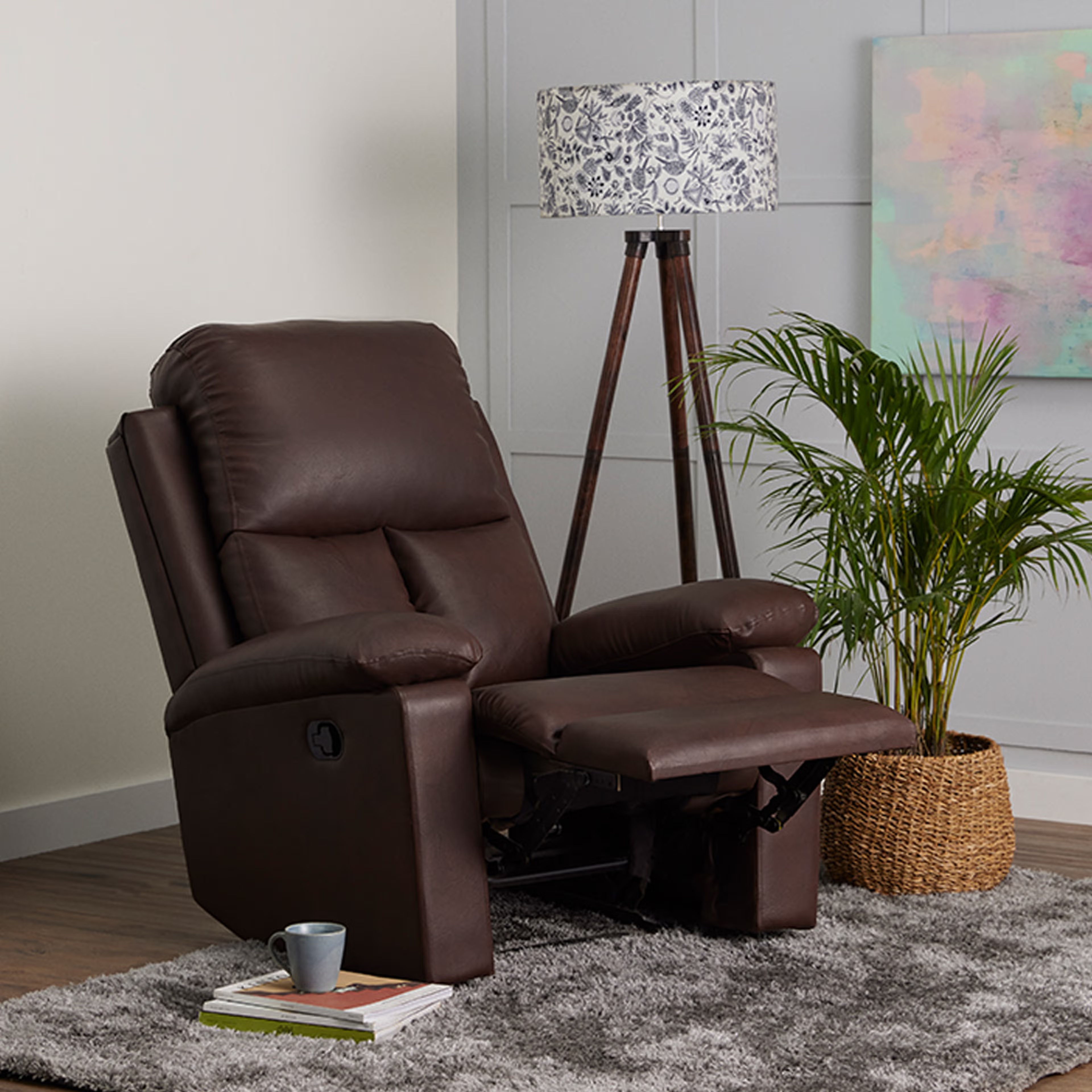 Wakefit Stargazer Recliner - 1 Seater - Dark Fantasy Manual, Regular, 1 Seater, Dark Fantasy