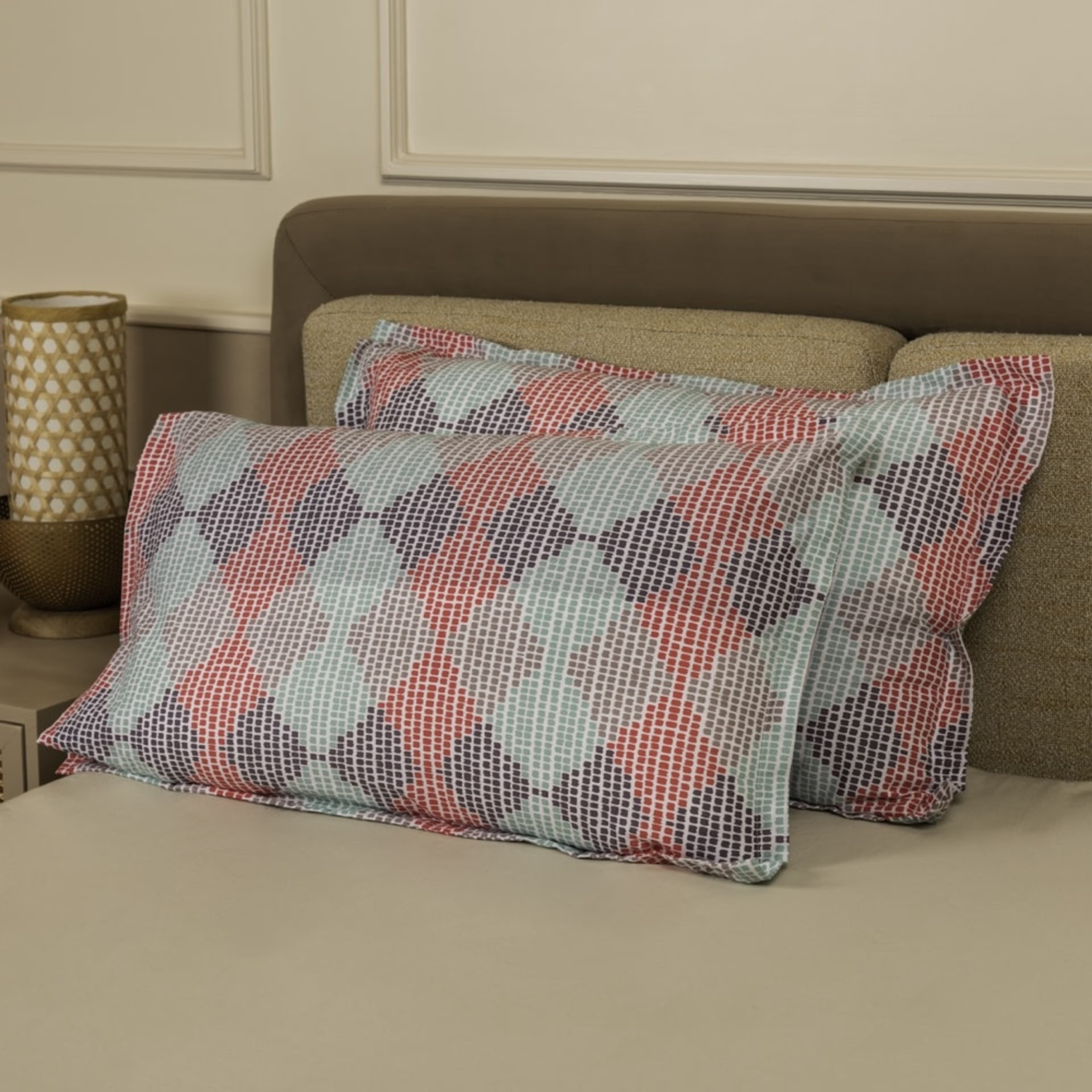 Wakefit 100% Cotton Pillow Cover, Standard - 18 x 27 inches, Emerge, Set of 2 Standard, Set of 2, Cotton, Emerge