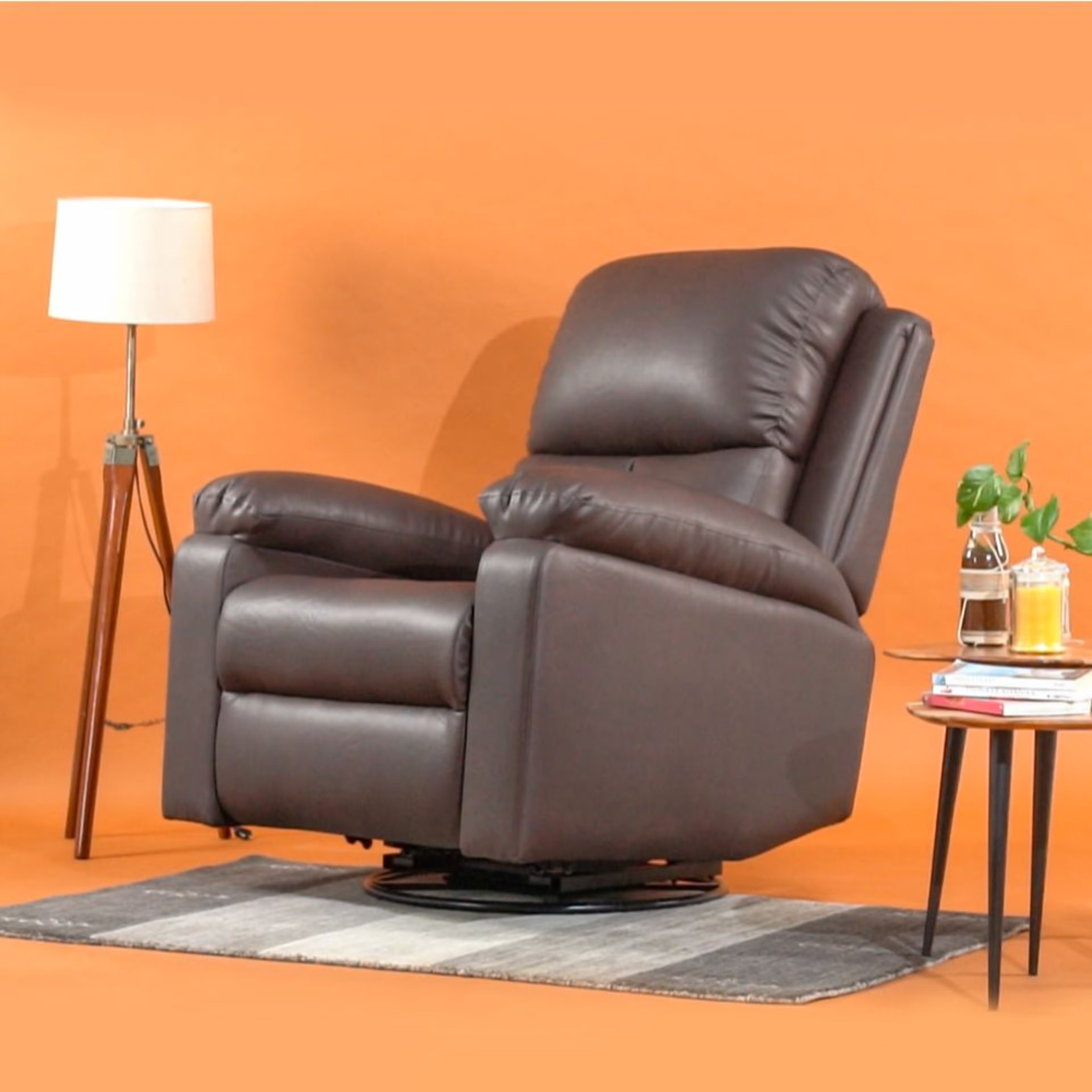 Wakefit Stargazer Recliner - Rocking & Revolving Rocking & Revolving, Regular, 1 Seater, Dark Fantasy