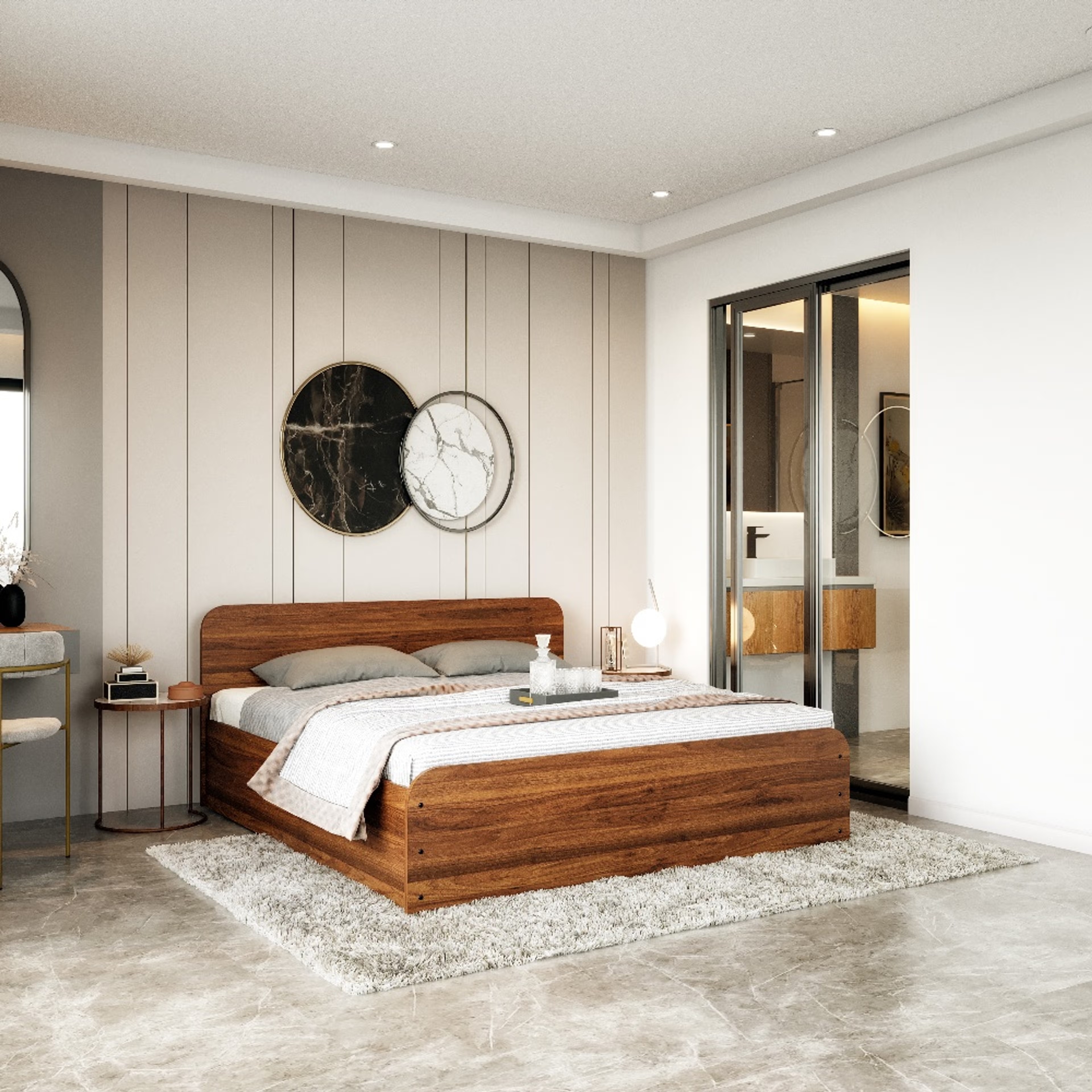 Wakefit Astra Engineered Wood Bed With Storage King - 78" x 72\