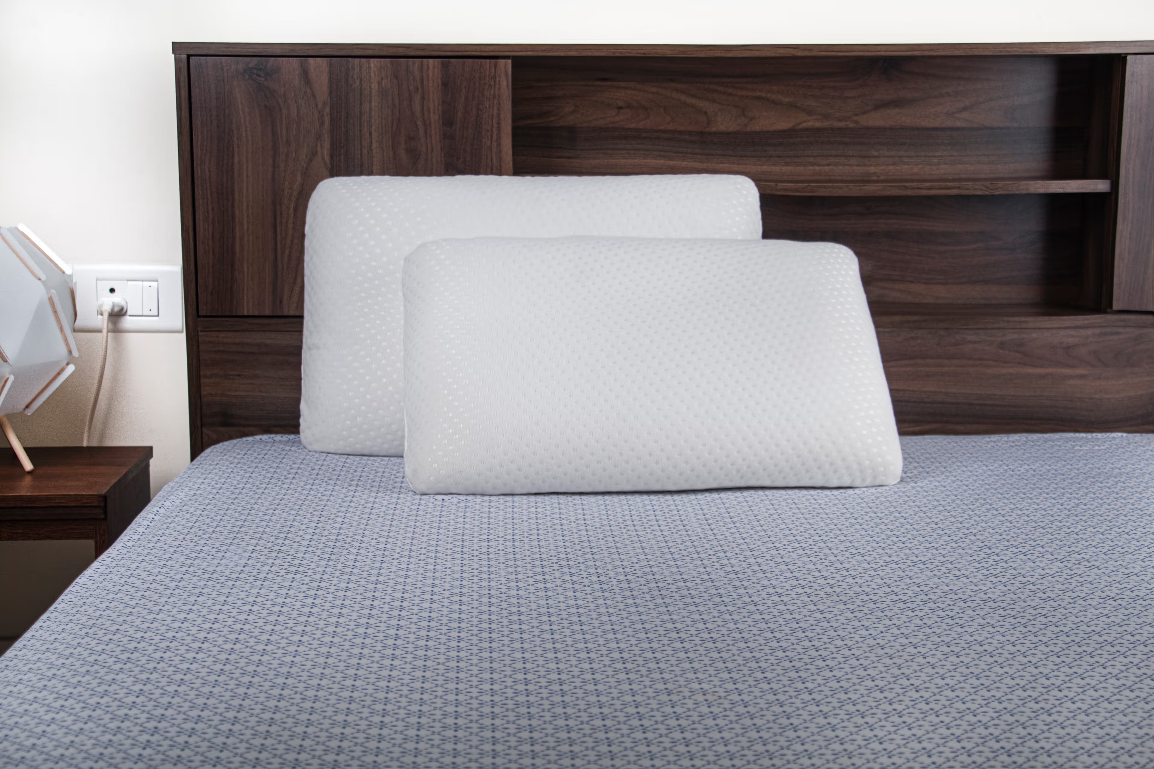 Wakefit Super Soft Foam Pillow, (Regular Size, 21.5 x 13.75 x 5 inches, White, Pack of 2) Set of 2, Regular