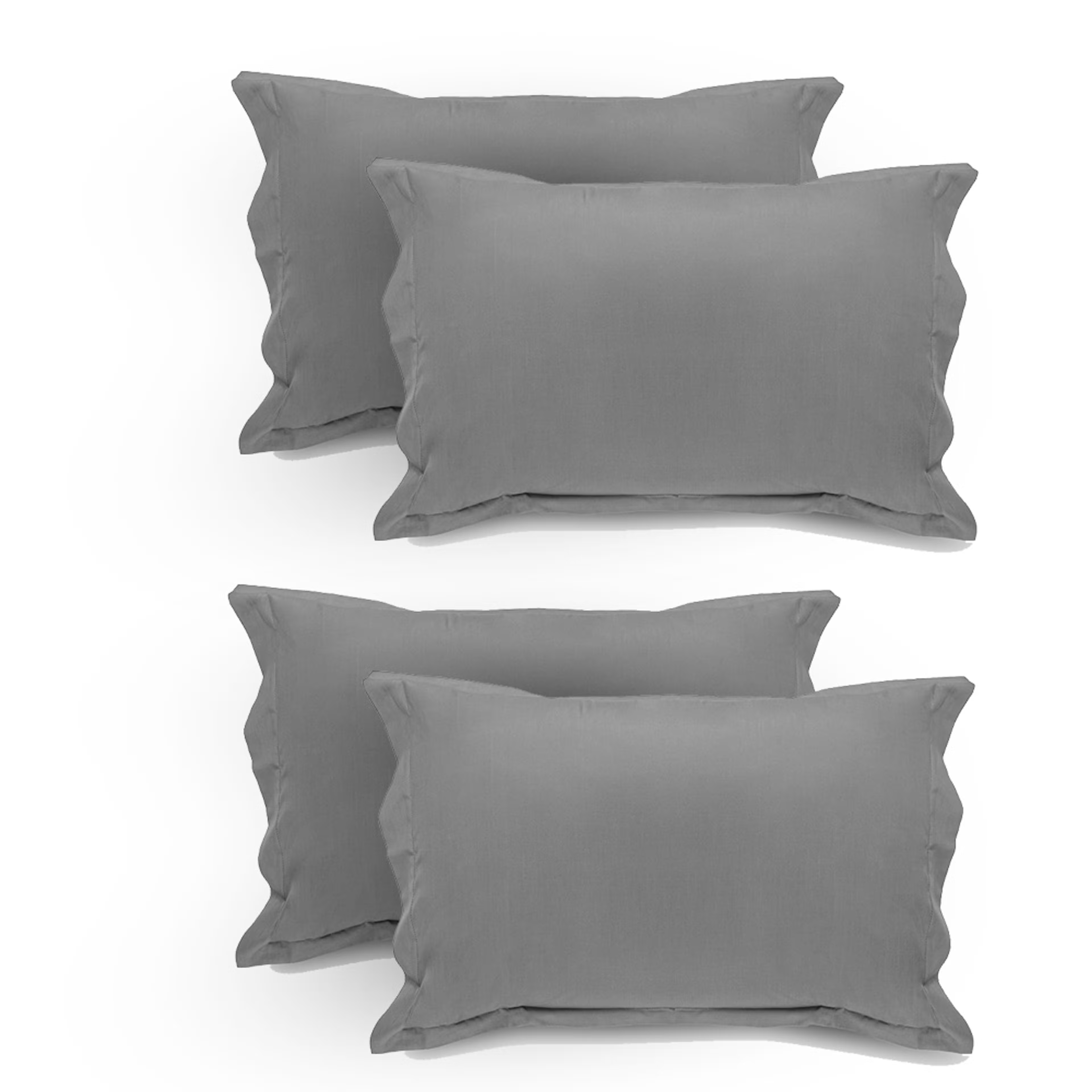 Home 30 Wakefit 100% Cotton 144 TC Pillow Cover, Standard, Grey, Set of 4 Standard, Set of 4, Cotton, Grey