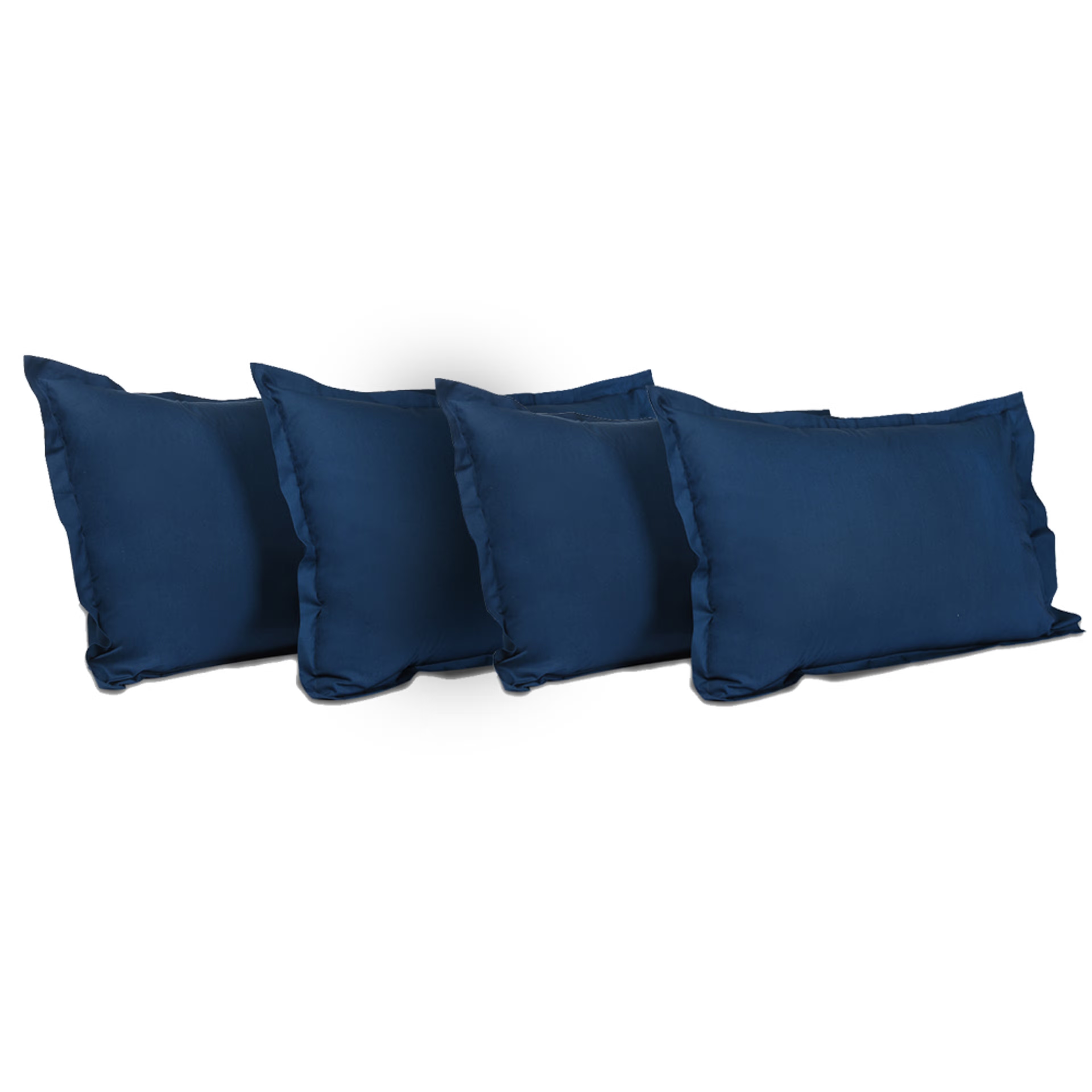 100% Cotton&nbsp;Pillow&nbsp;Cover | Standard Size 27x18 Inch | Set Of 4 | 144 TC | Navy Blue Standard, Set of 4, Cotton, Navy