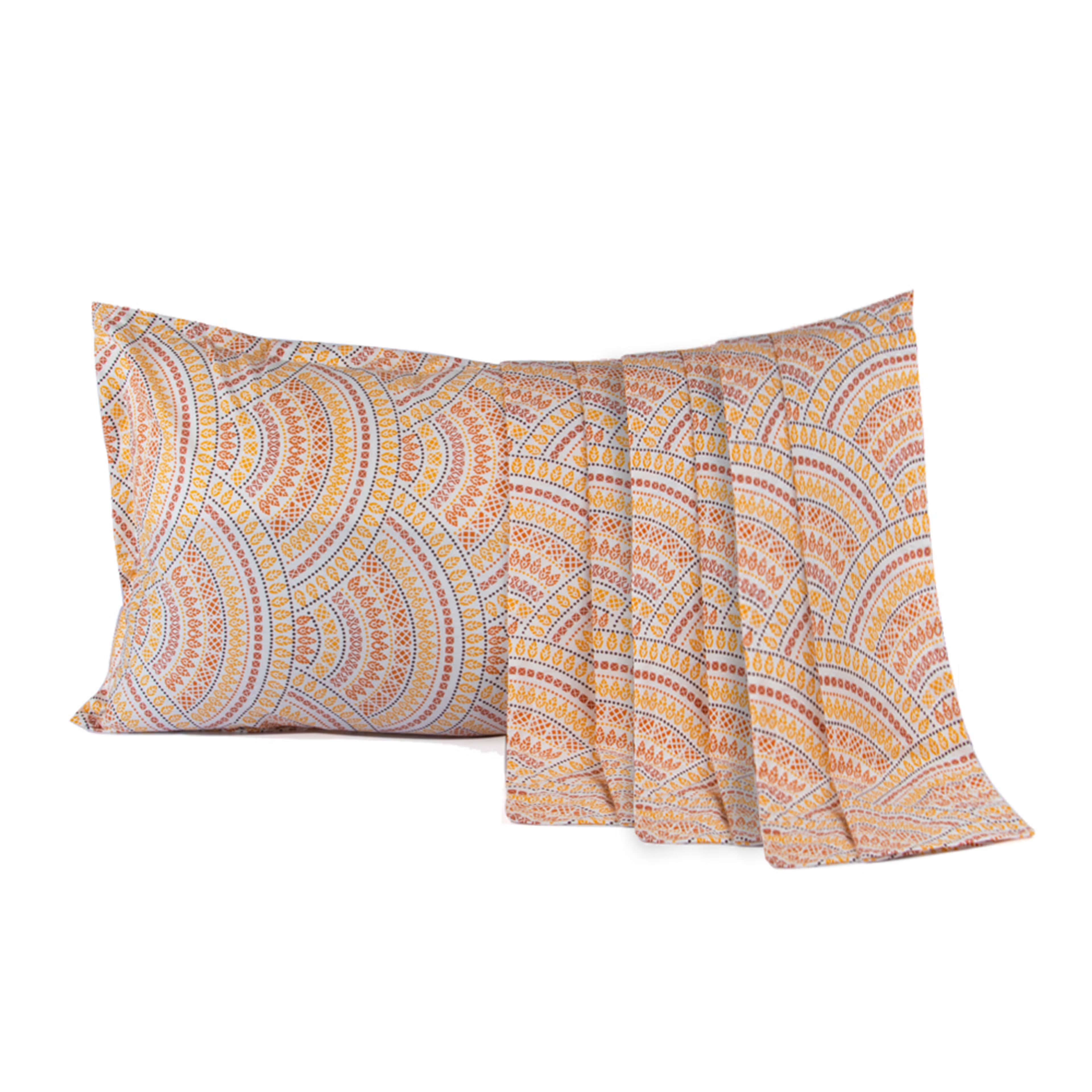 Home 40 Wakefit 100% Cotton 200 TC Pillow Cover, Standard, Sunrise, Set of 4 Standard, Set of 4, Cotton, SUNRISE