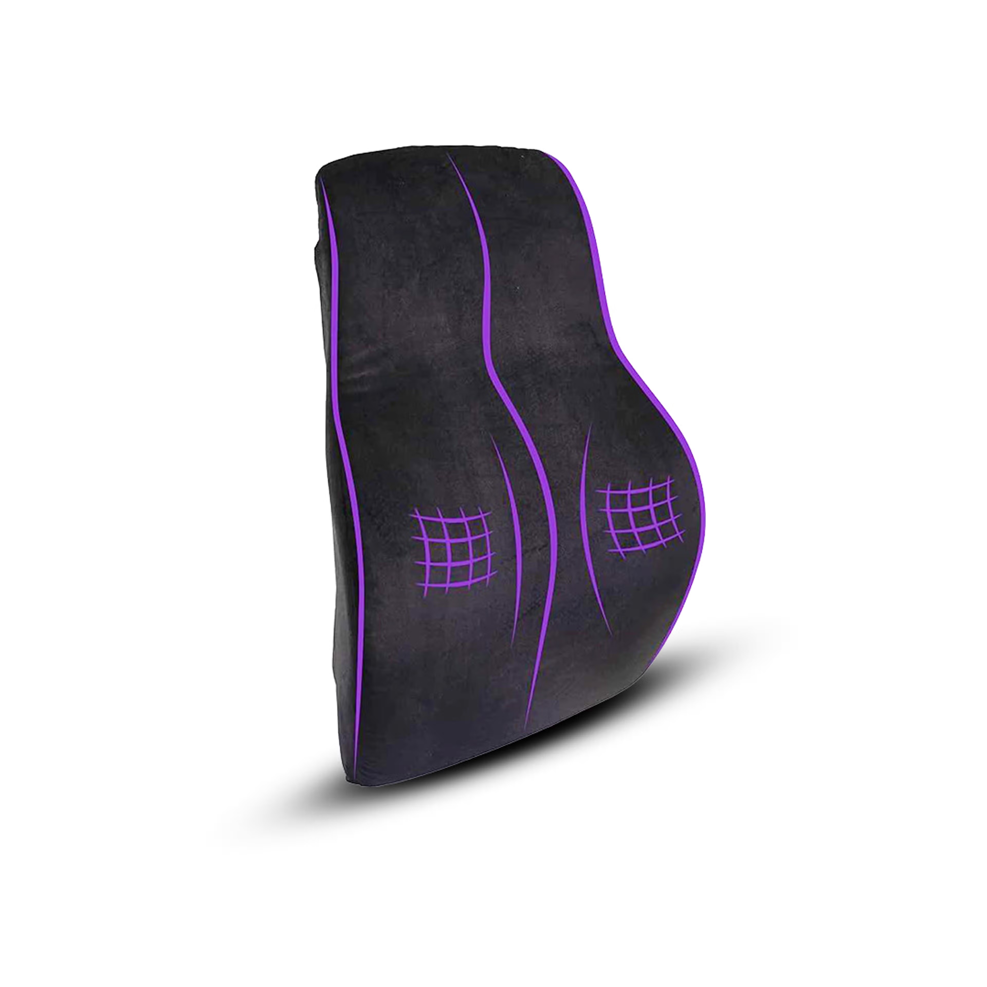 Home 27 Wakefit Back Support Cushion | Lumbar, Lower Back & Upper Back Support | Ergonomic, Memory Foam, Pain Relief | Office Chair or Car Seat Cushion | Black Full Back Support, Black