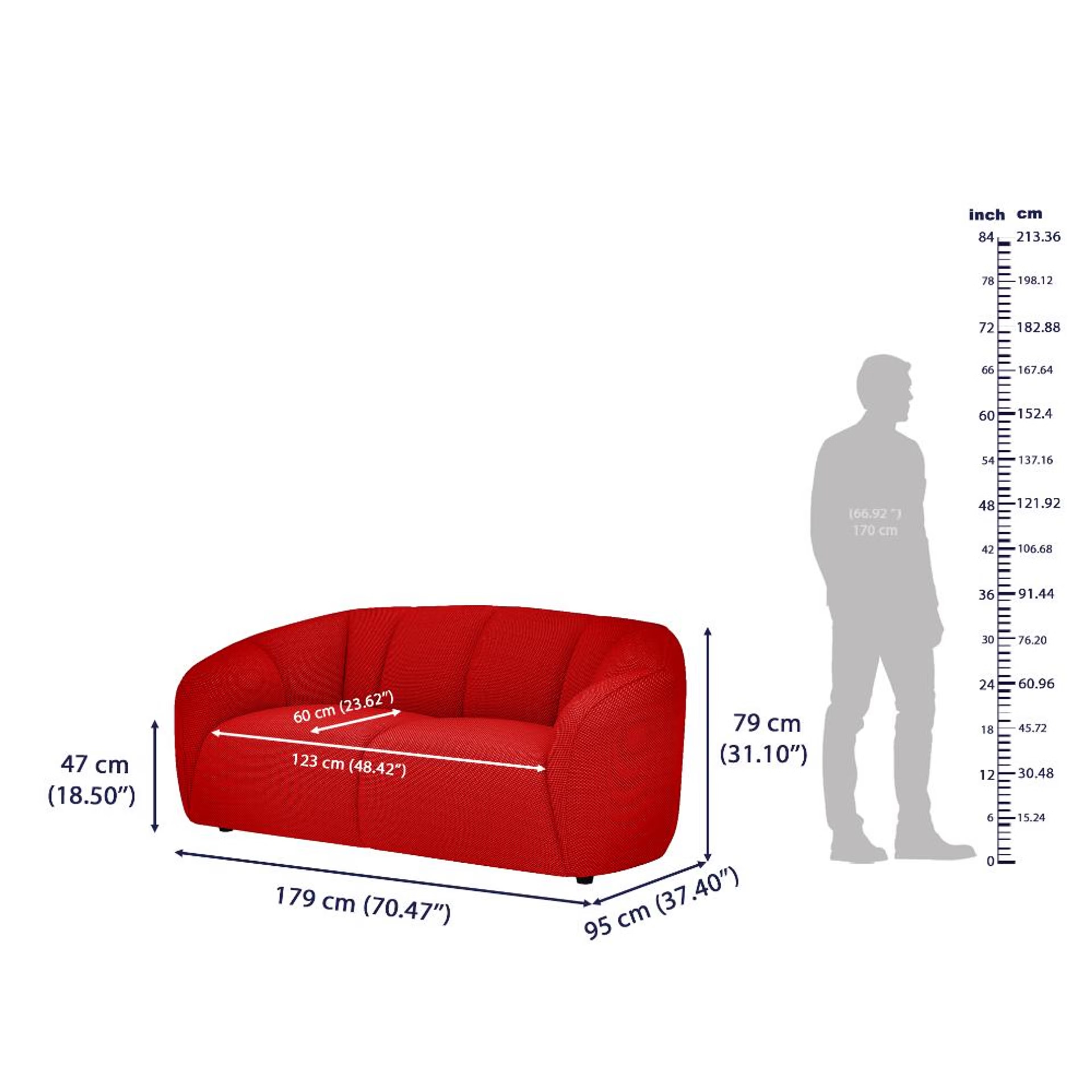Wakefit Gozo Sofa Set (3+2) Seater Regular, Set (3+2), Red 10 Wakefit Gozo Sofa Set (3+2) Seater Regular, Set (3+2), Red