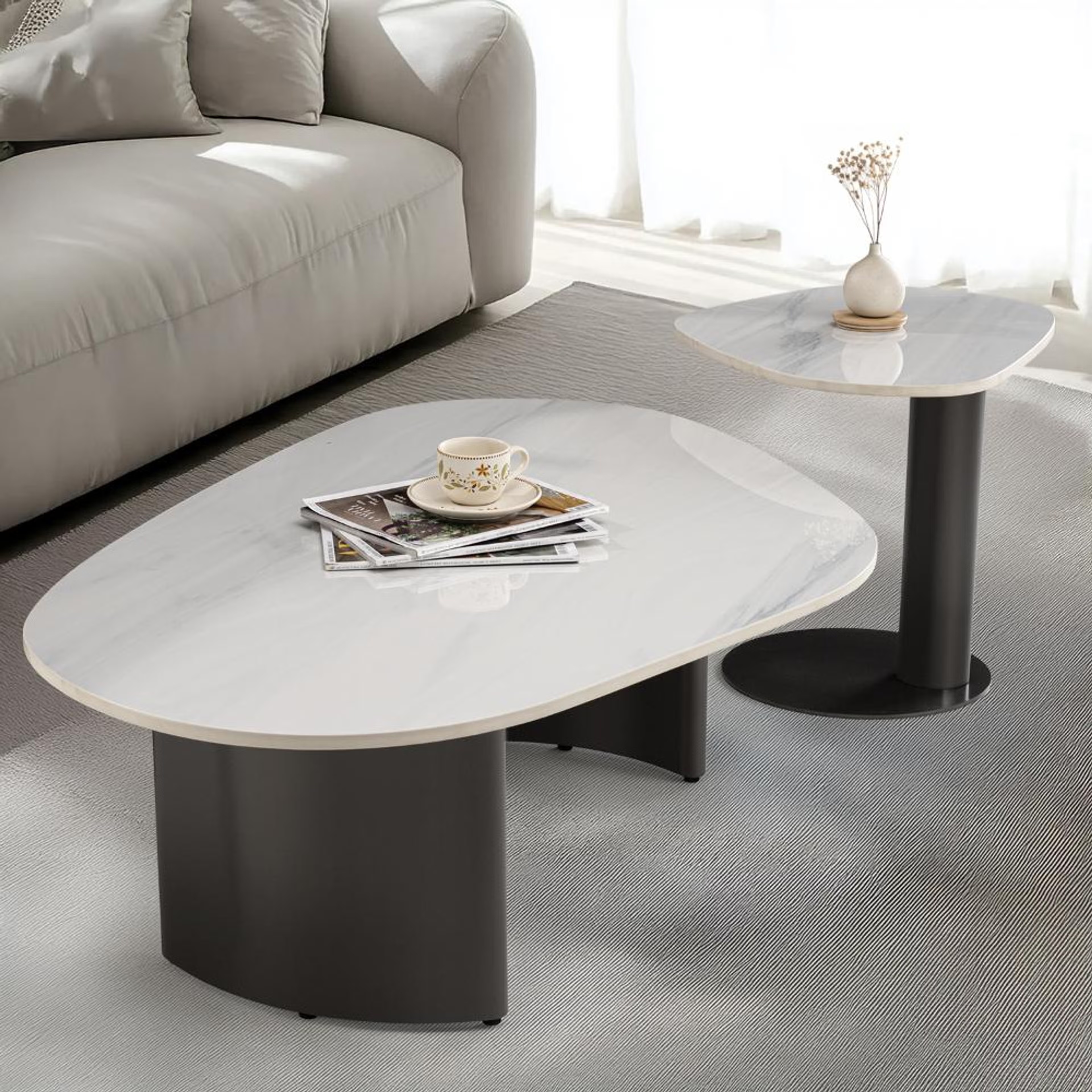 Wakefit Mocca Coffee Table - Simless White Simless White