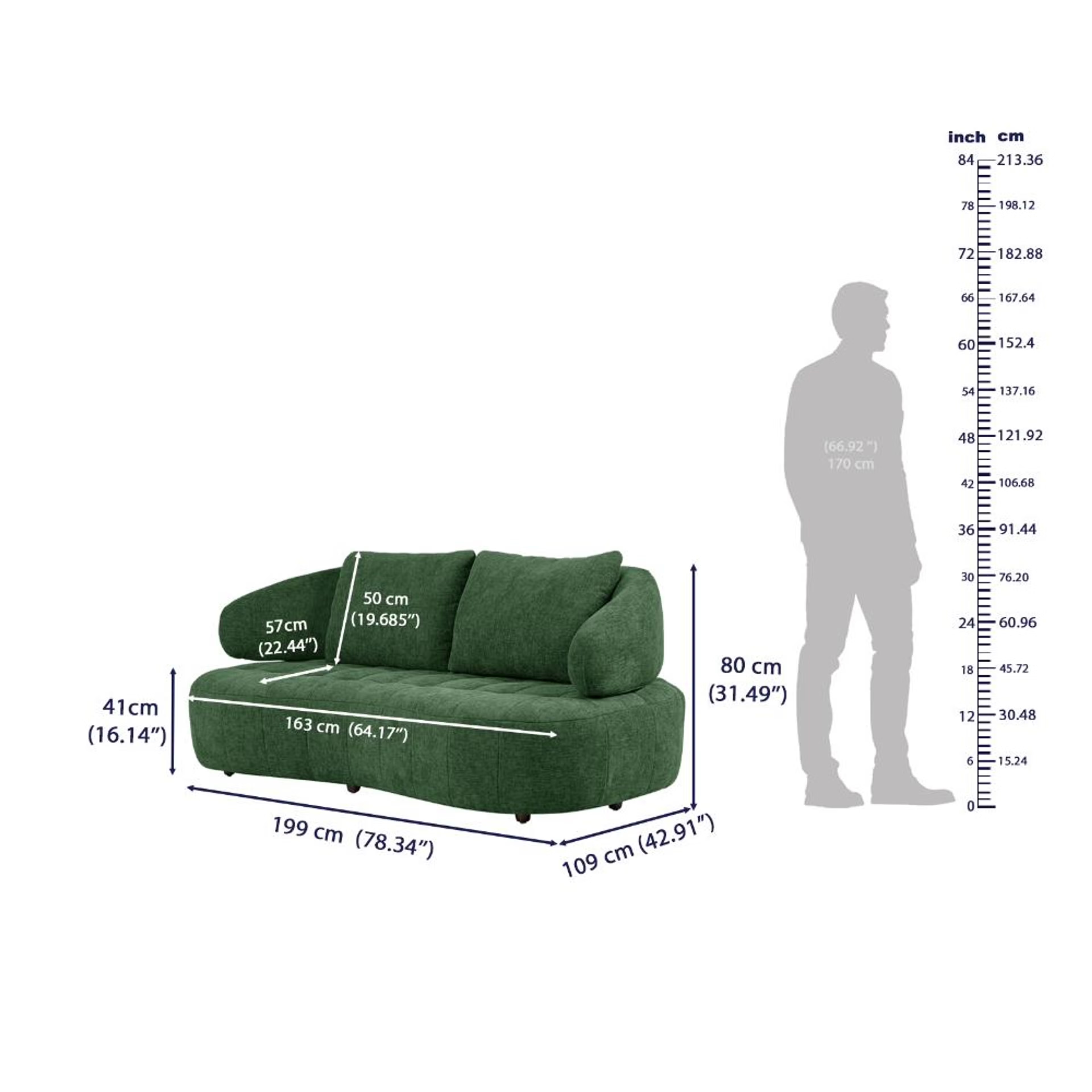 Wakefit Samos Sofa - Two Seater Regular, Two Seater, Green 10 Wakefit Samos Sofa - Two Seater Regular, Two Seater, Green