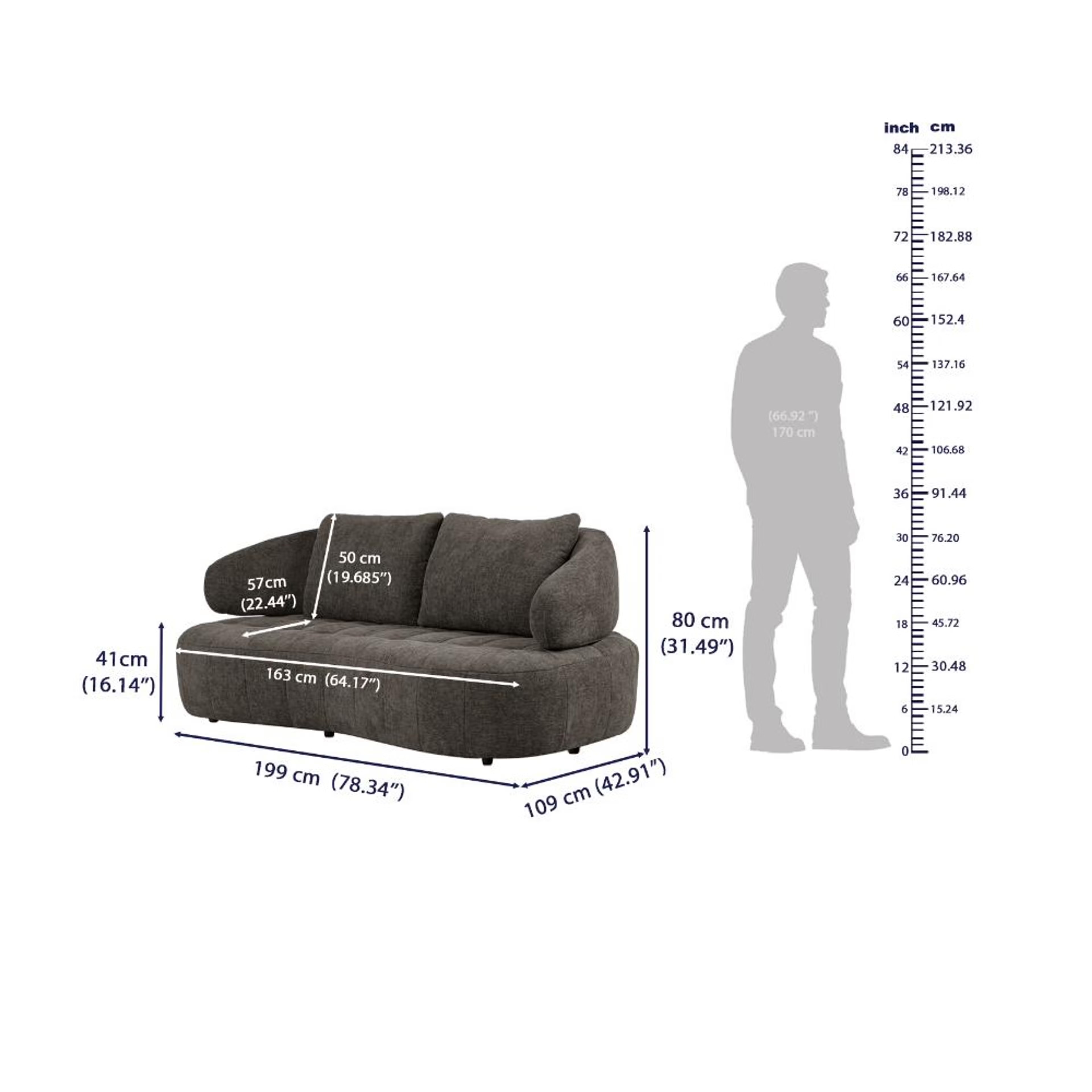 Wakefit Samos Sofa - Two Seater Regular, Two Seater, Brown 10 Wakefit Samos Sofa - Two Seater Regular, Two Seater, Brown