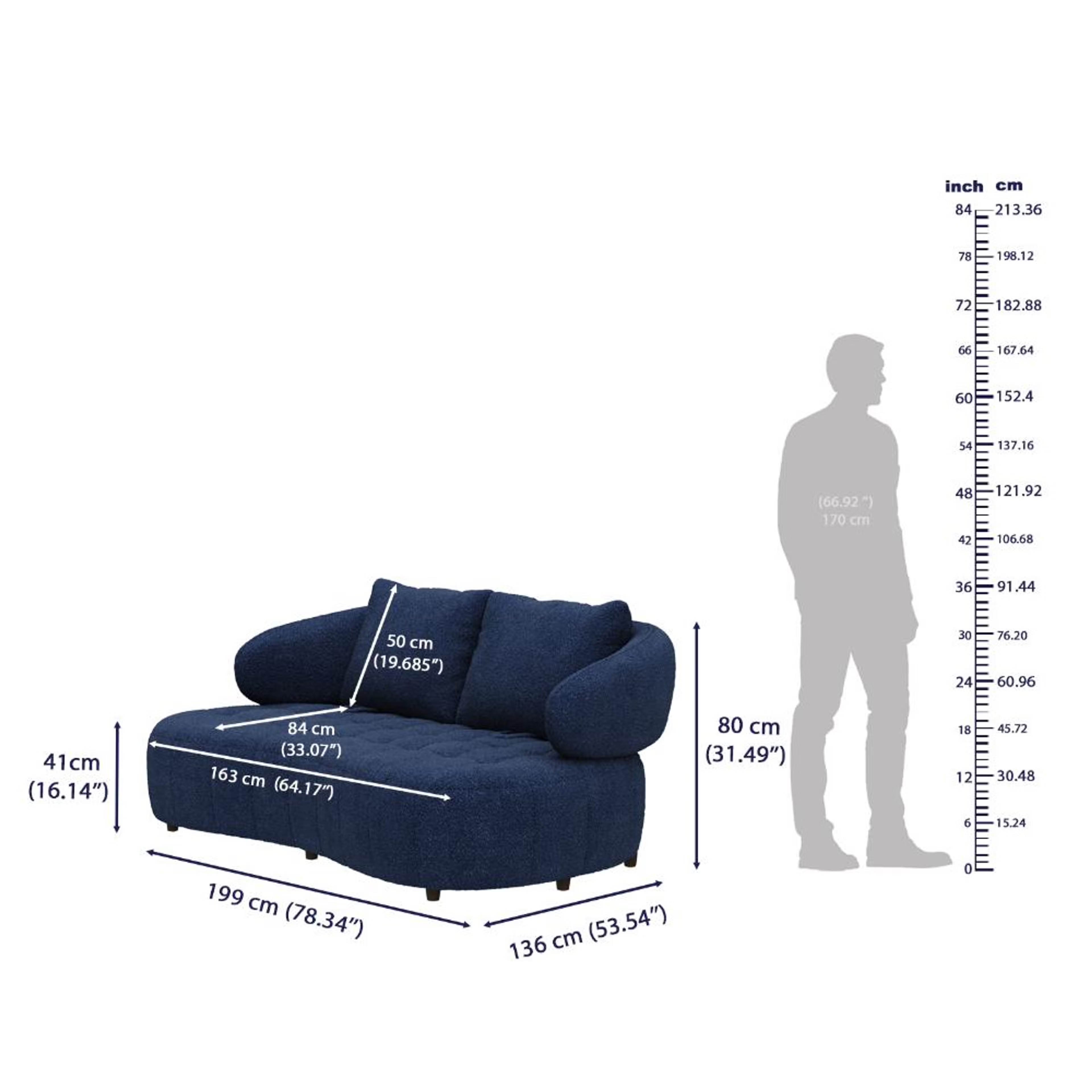 Wakefit Samos Sofa - Two Seater Regular, Two Seater, Blue 12 Wakefit Samos Sofa - Two Seater Regular, Two Seater, Blue