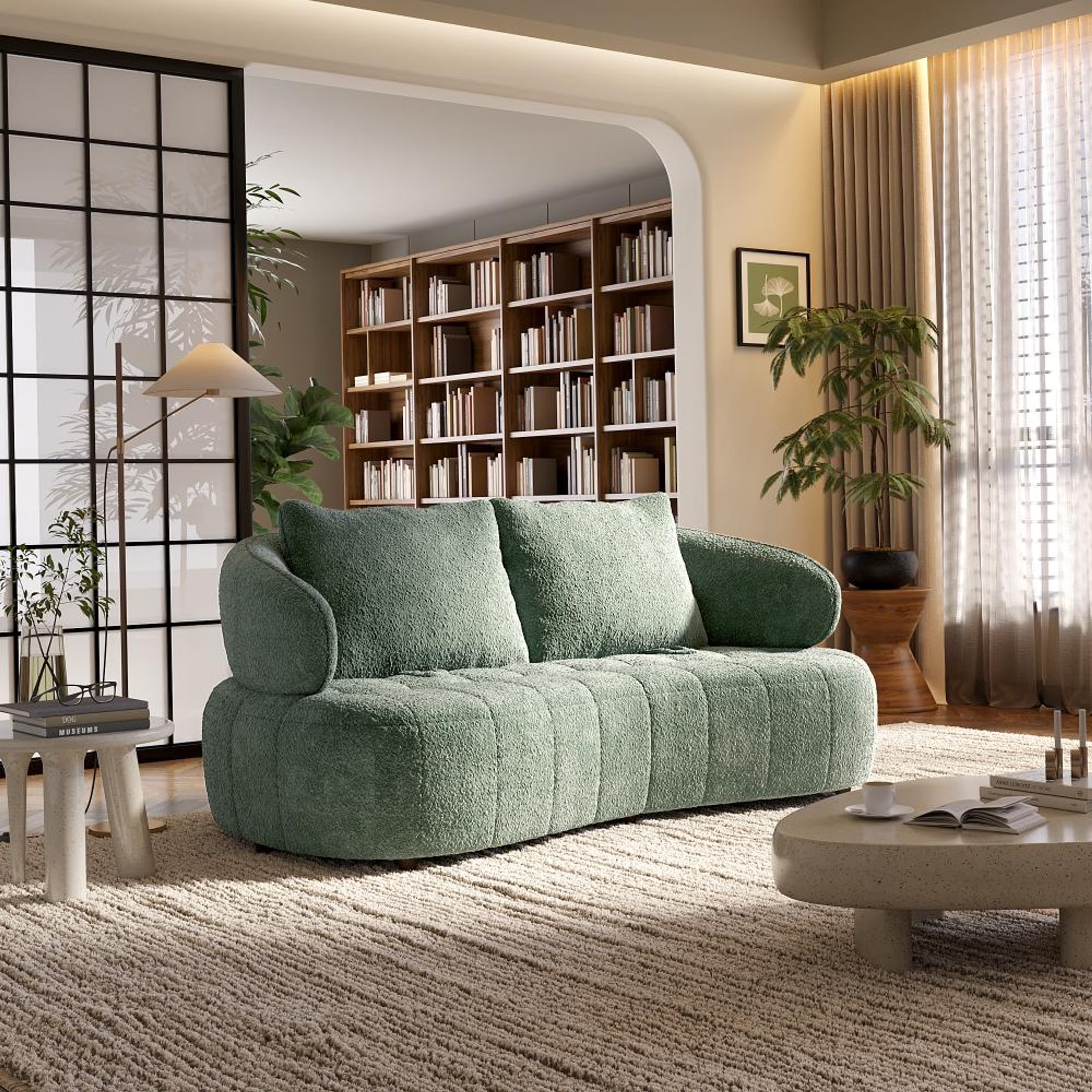 Home 25 Wakefit Samos Sofa - Two Seater Regular, Two Seater, Green